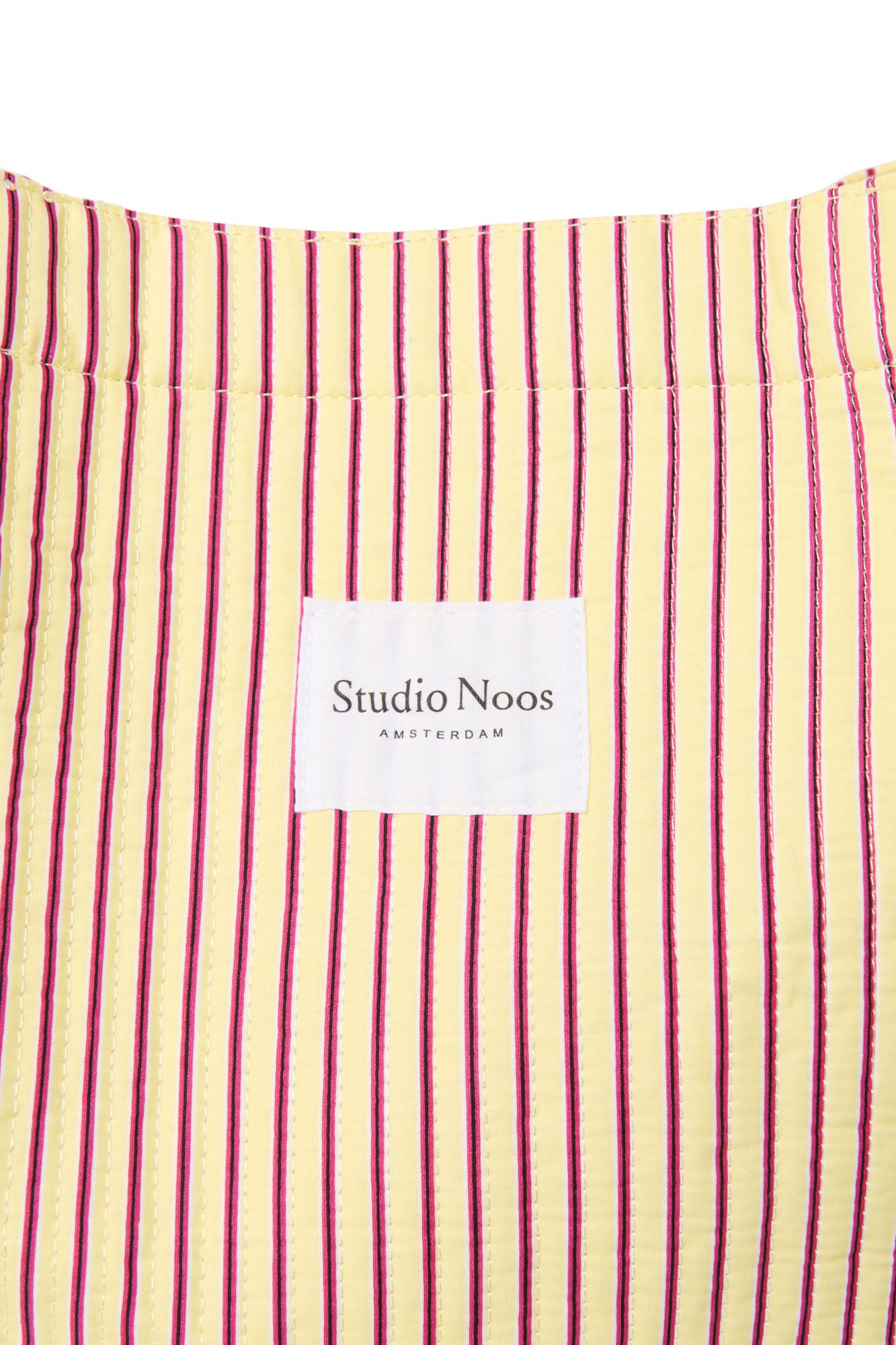 Studio Noos Poplin Striped Mom Bag Shopper Butter Yellow