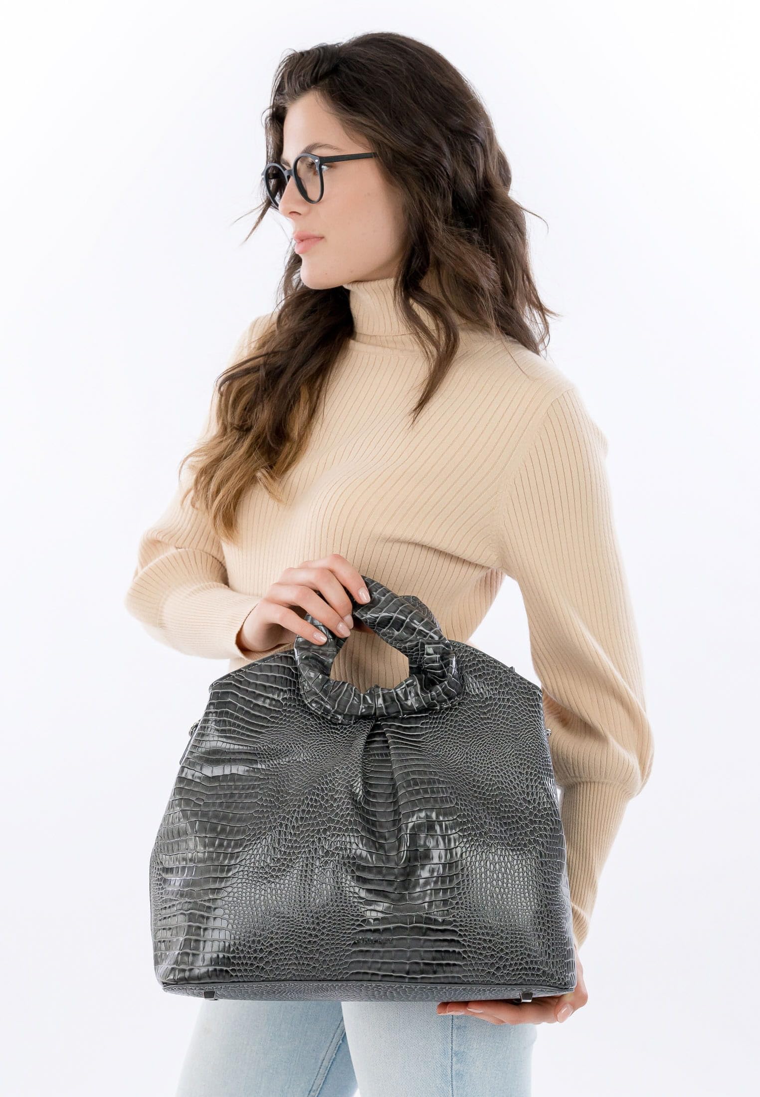 SURI FREY SFY TechBag Shopper Tasche Grau Kroko