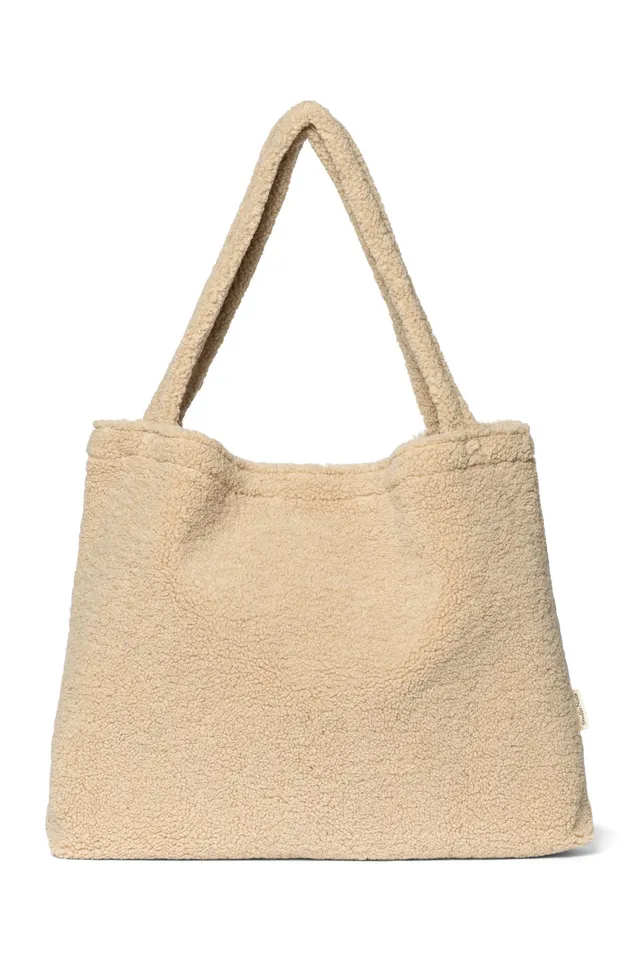 Studio Noos Teddy Mom Bag Shopper Ecru Plüsch