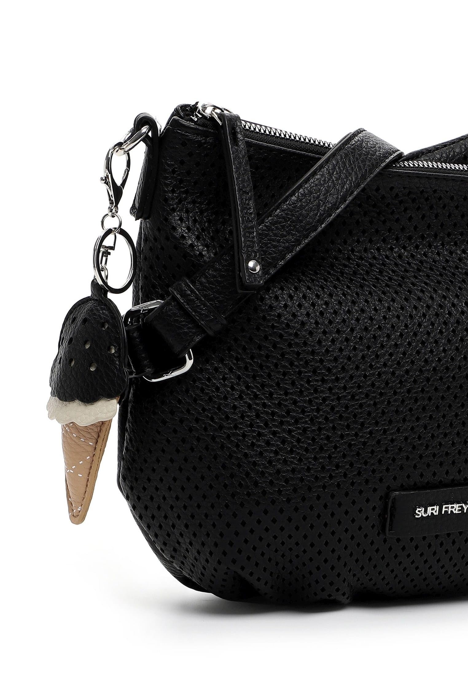 SURI FREY Cilly Crossover Bag Umhängetasche schwarz 2-Fach