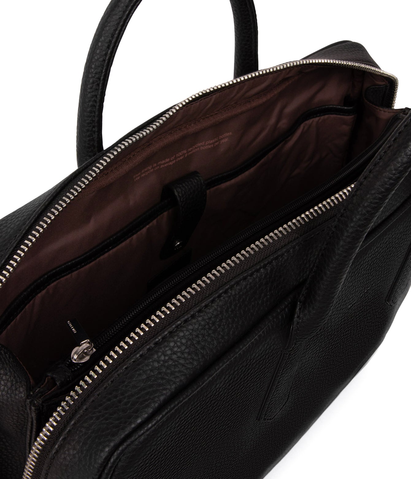 Matt & Nat ELON Grain Aktentasche schwarz vegan