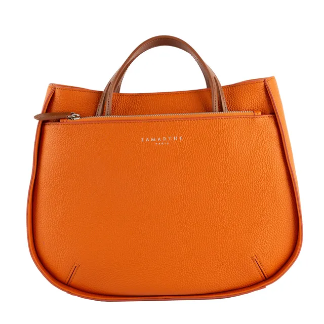 Lamarthe Fidèle M Handtasche Orange Vollleder