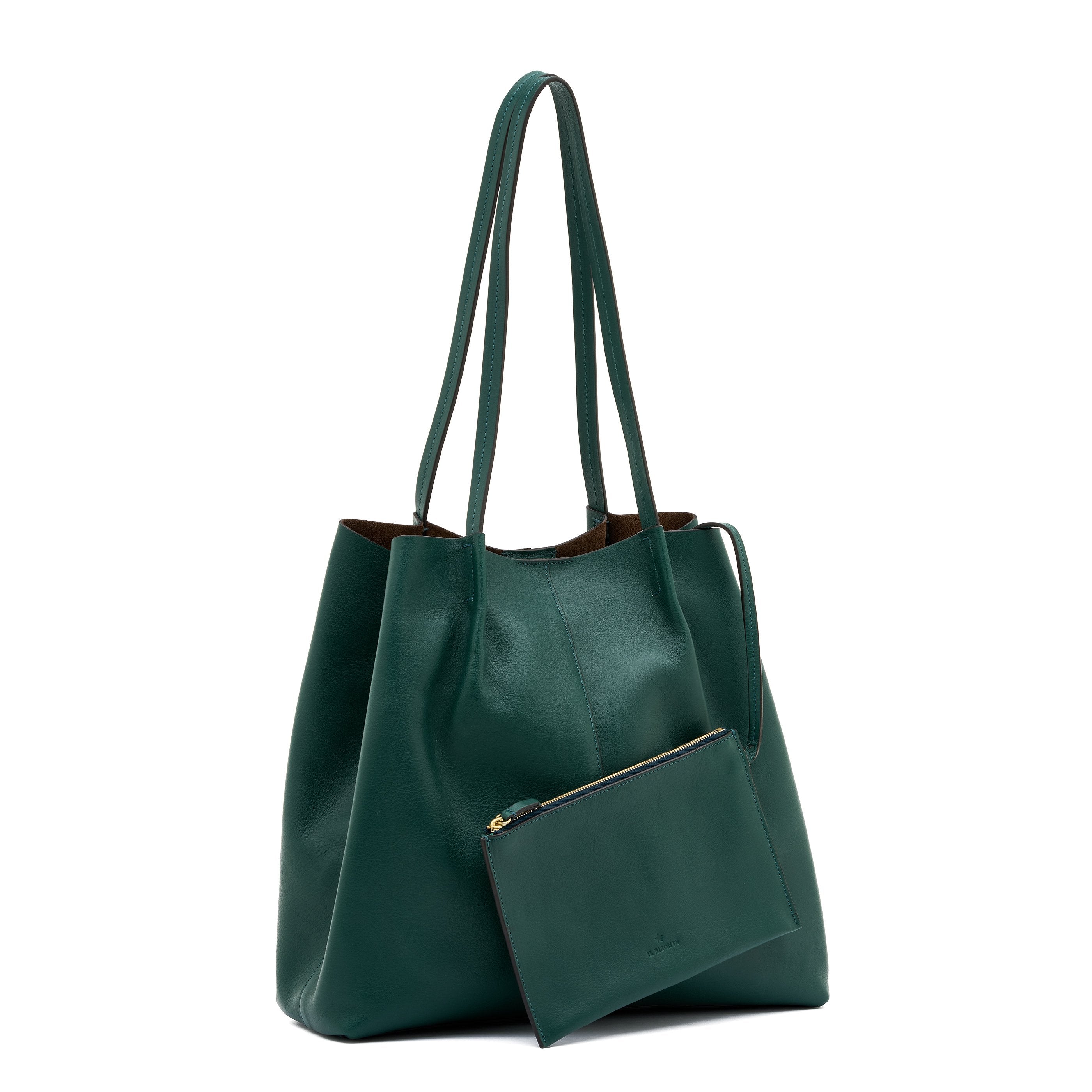 Il Bisonte Nina Handtasche Oleandergrün Vollleder