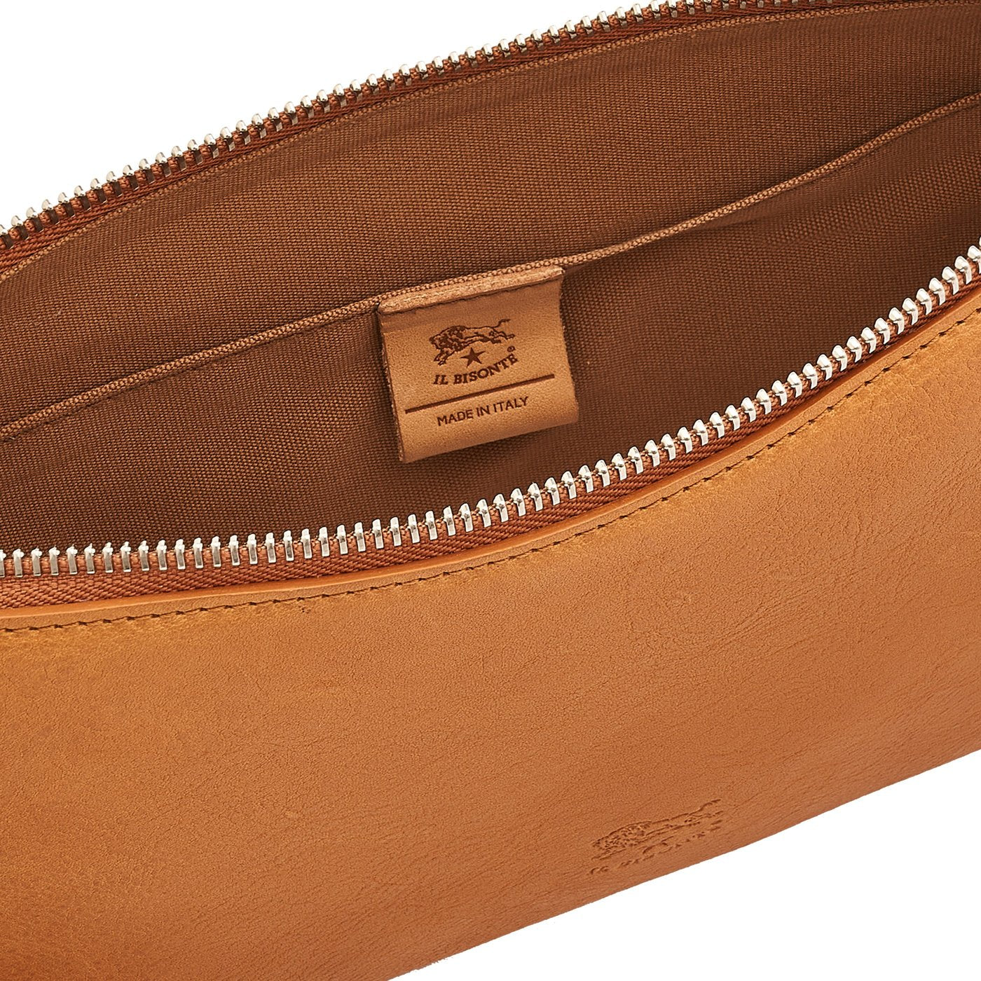 Il Bisonte Oriuolo Pochette Herren natur Vollleder