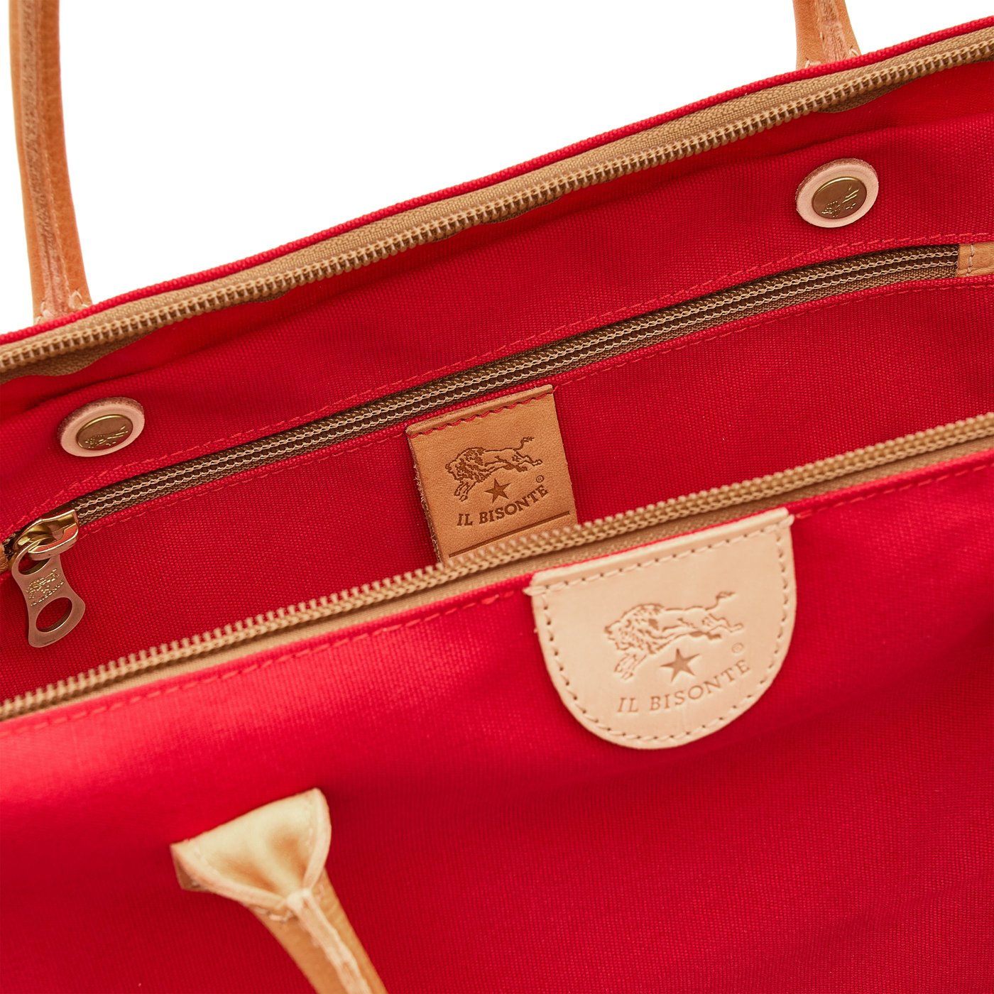 Il Bisonte Vagabonda Reisetasche Rot Natur rollbar