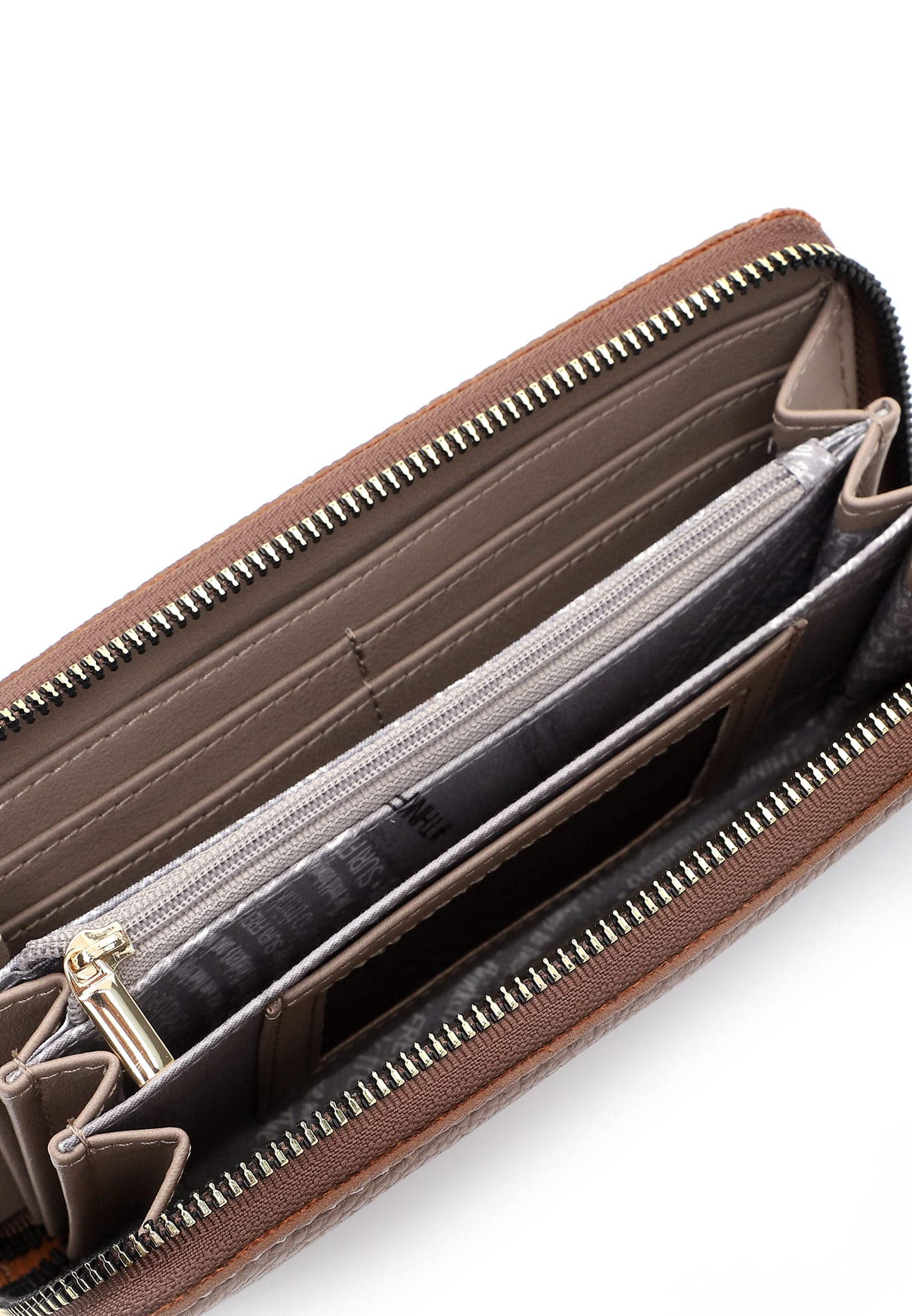 SURI FREY Ketty Zip Around Geldbörse Darktaupe