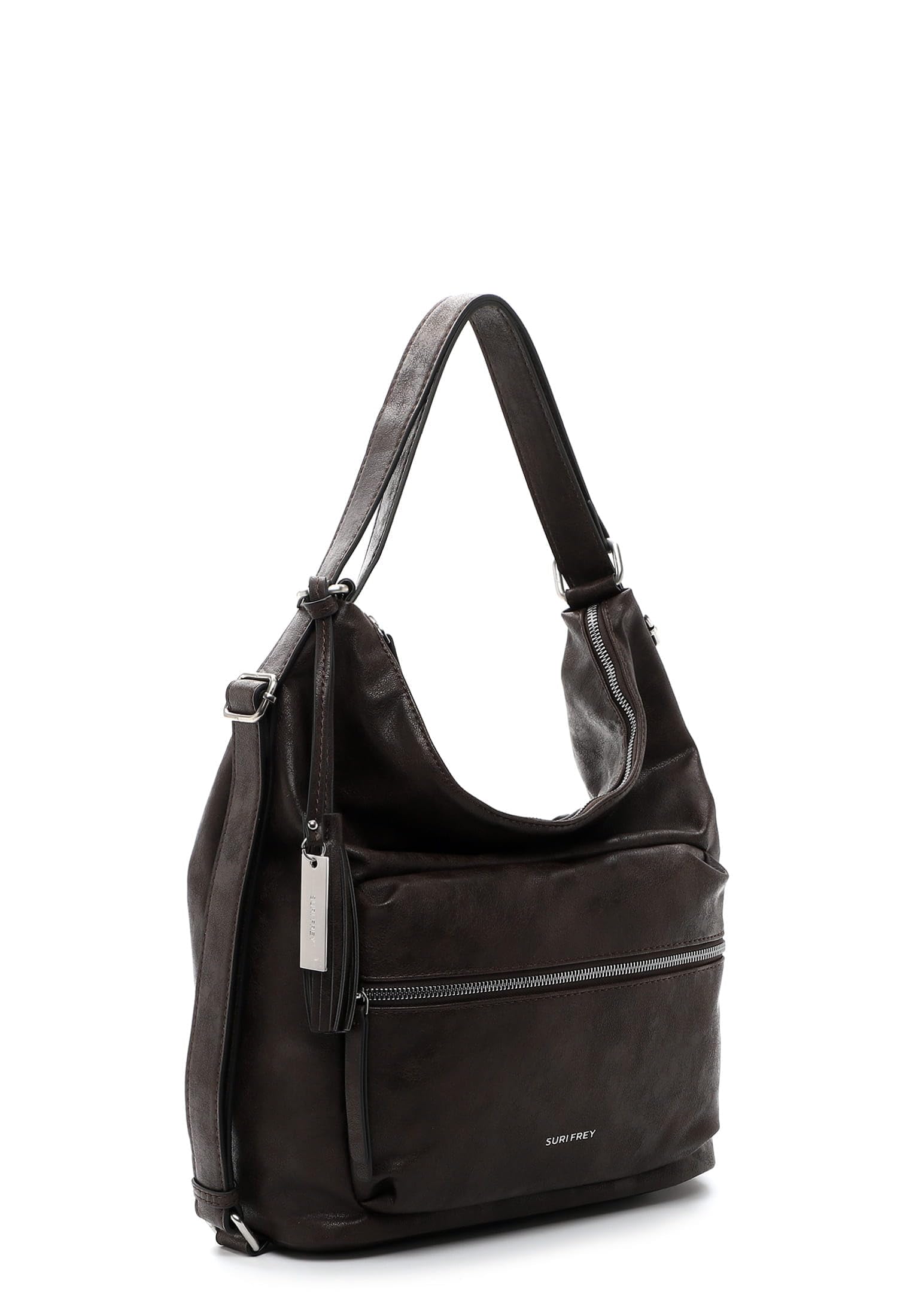 SURI FREY Carly Shoulderbag Rucksack Brown 2in1