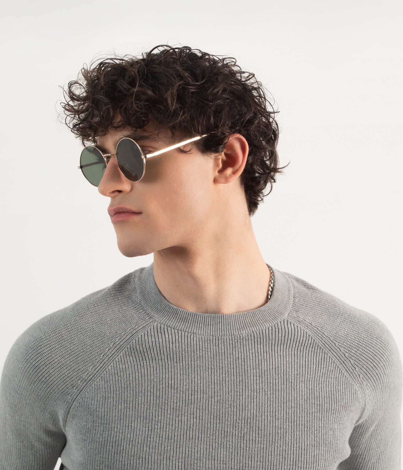 Matt & Nat Cole Sonnenbrille rund polarisiert Schwarz