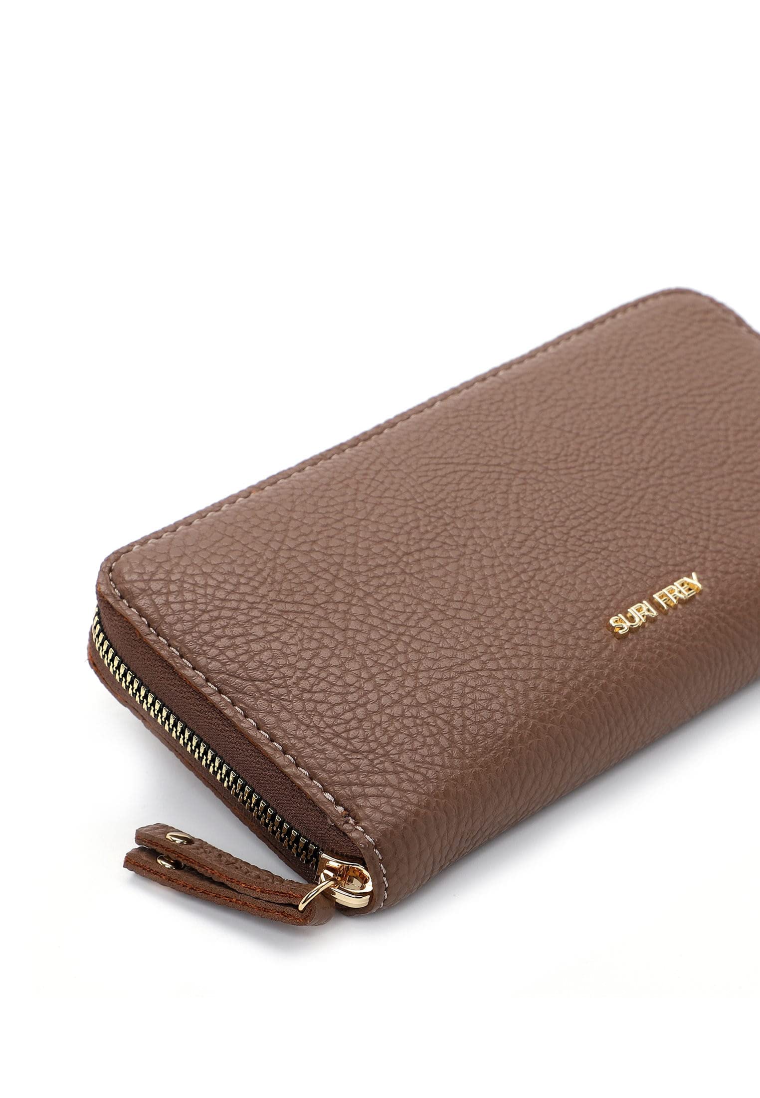 SURI FREY Ketty Zip Around Geldbörse Darktaupe