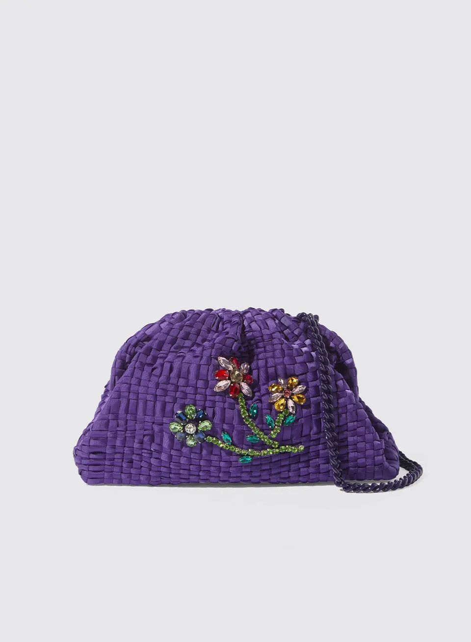 Maria la Rosa Petaline Game Bag Clutch Violet