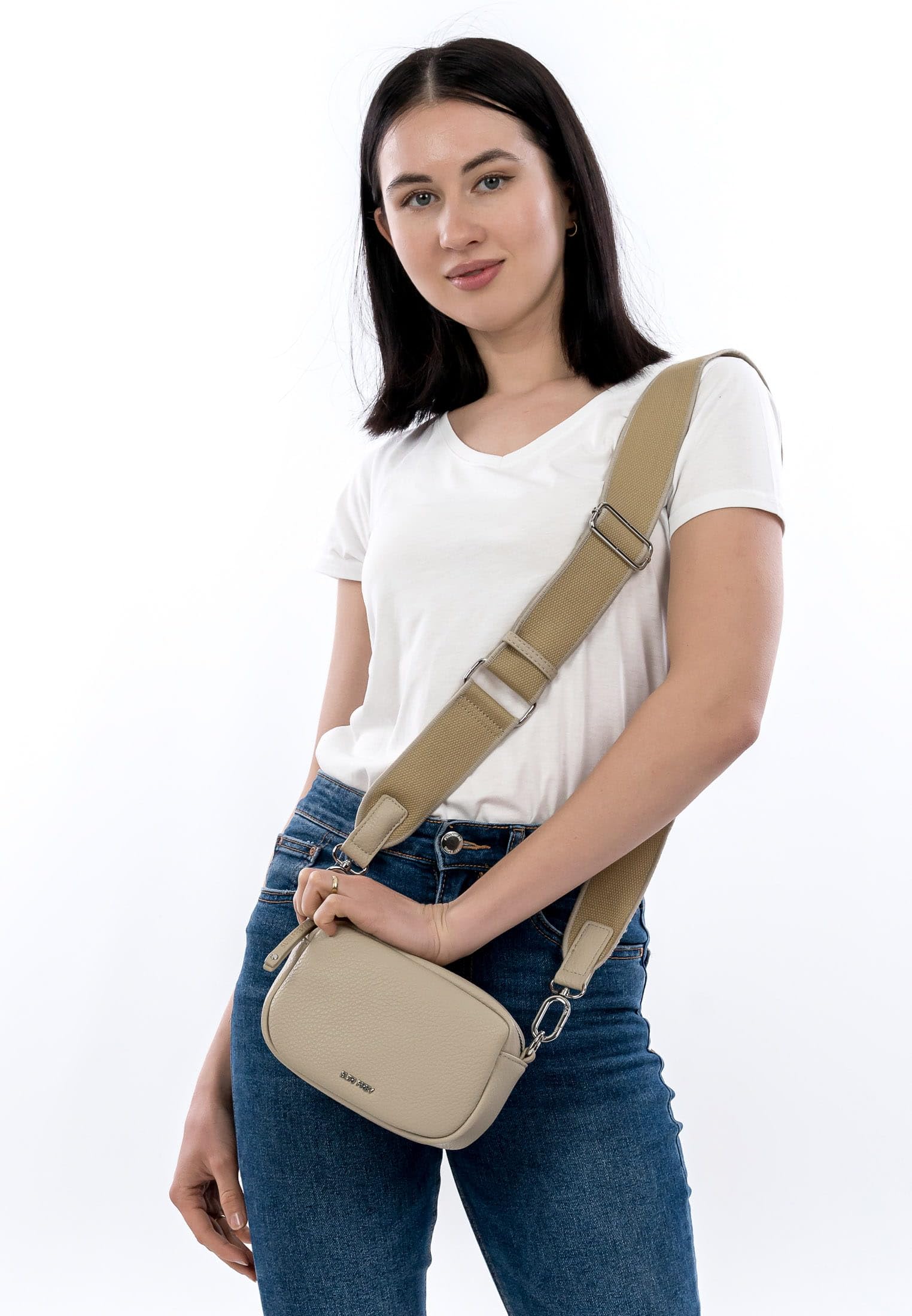 SURI FREY Hanny Crossbody Bag Umhängetasche Taupe mini