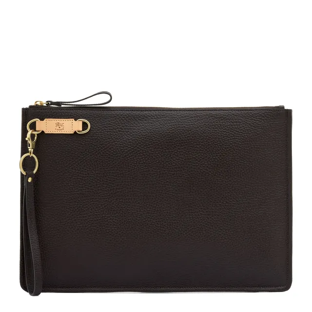 Il Bisonte Segno Clutch Vollleder Braun Laptop