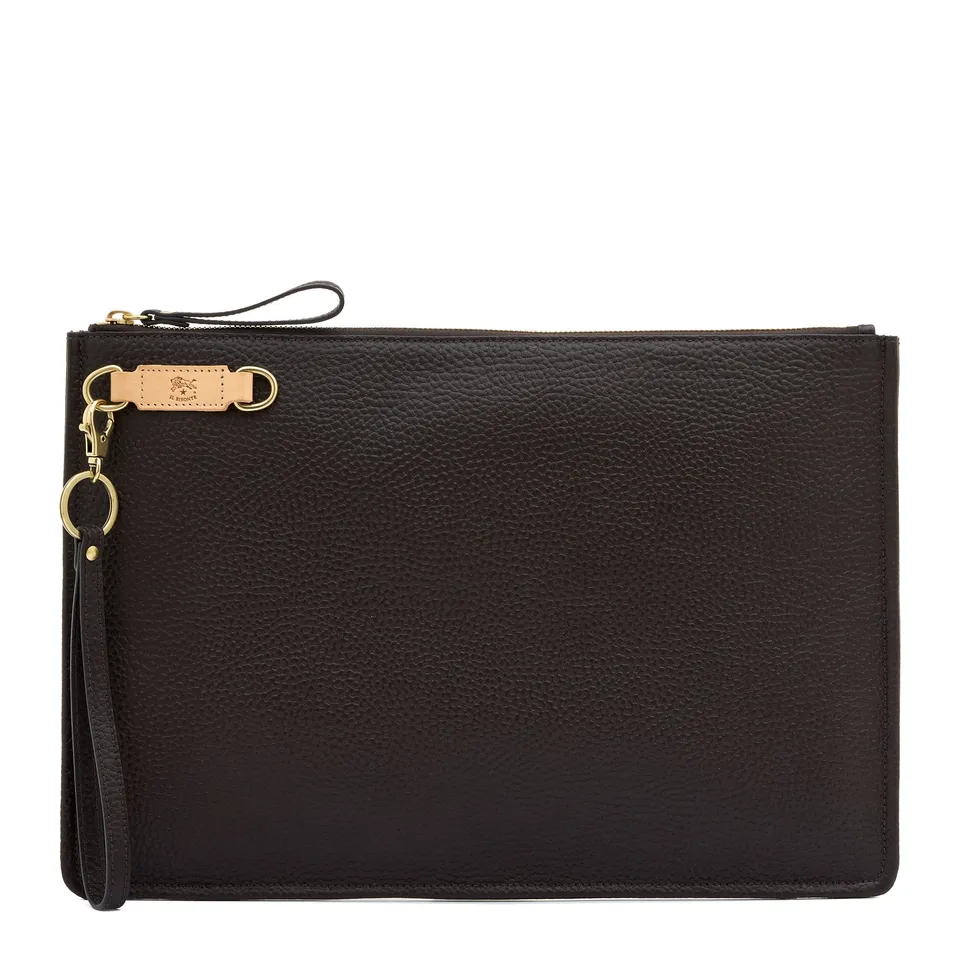 Il Bisonte Segno Clutch Vollleder Braun Laptop