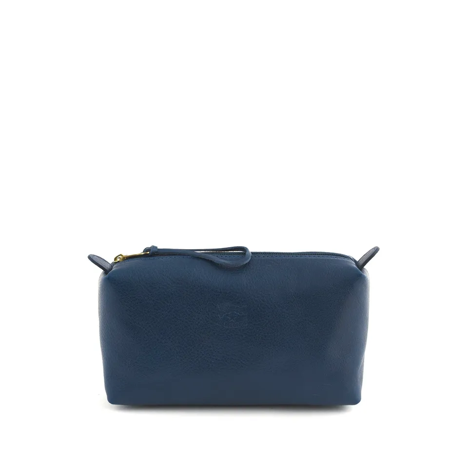 Il Bisonte Beauty-Case Leder Blau