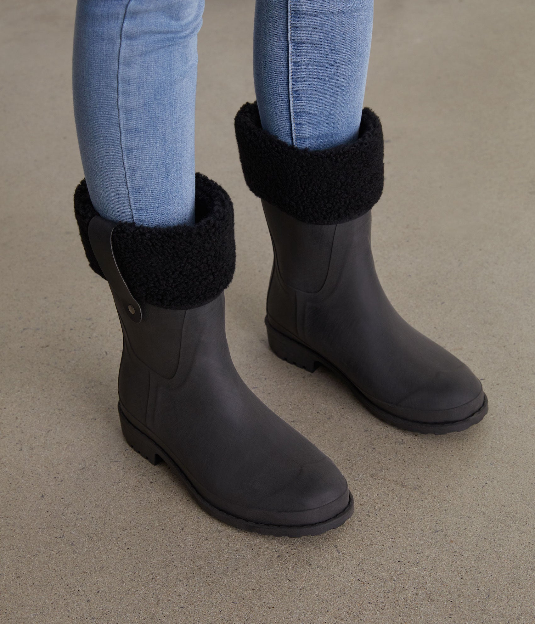 Matt & Nat Maria Regenstiefel Damen Schwarz vegan wasserdicht