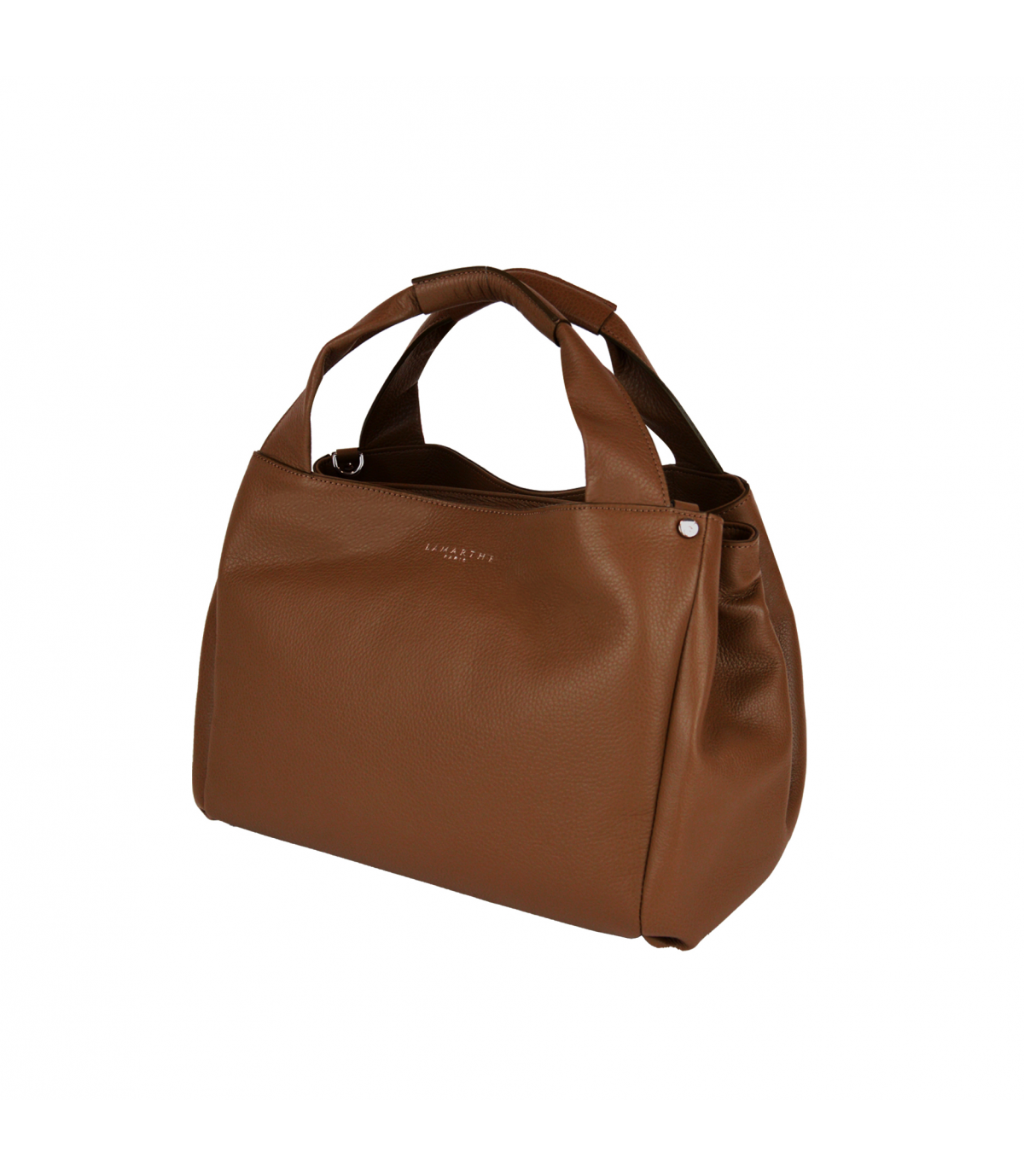 Lamarthe Naturel Handtasche Cognacbraun Vollleder