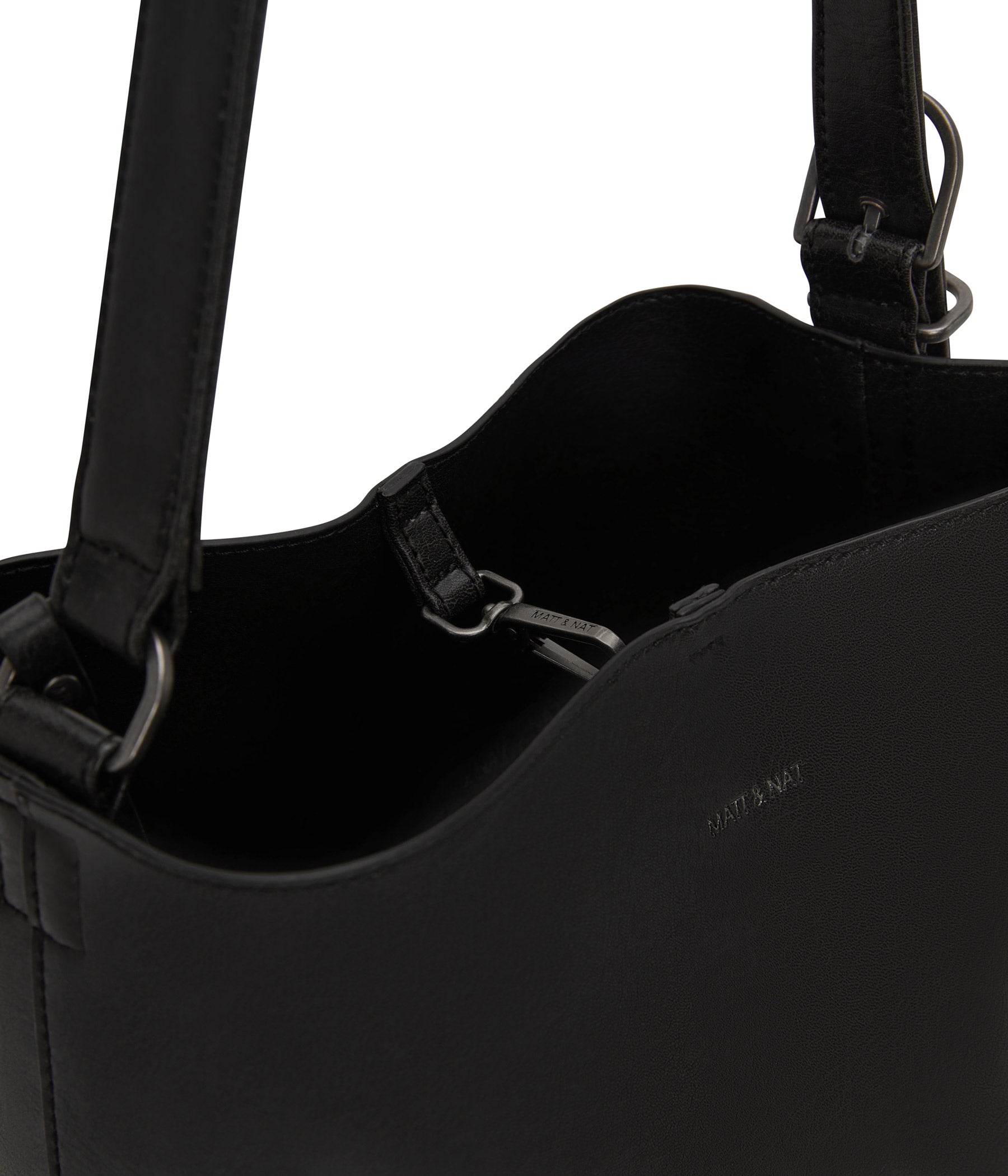 Matt & Nat Vintage Azur Beuteltasche Schwarz vegan