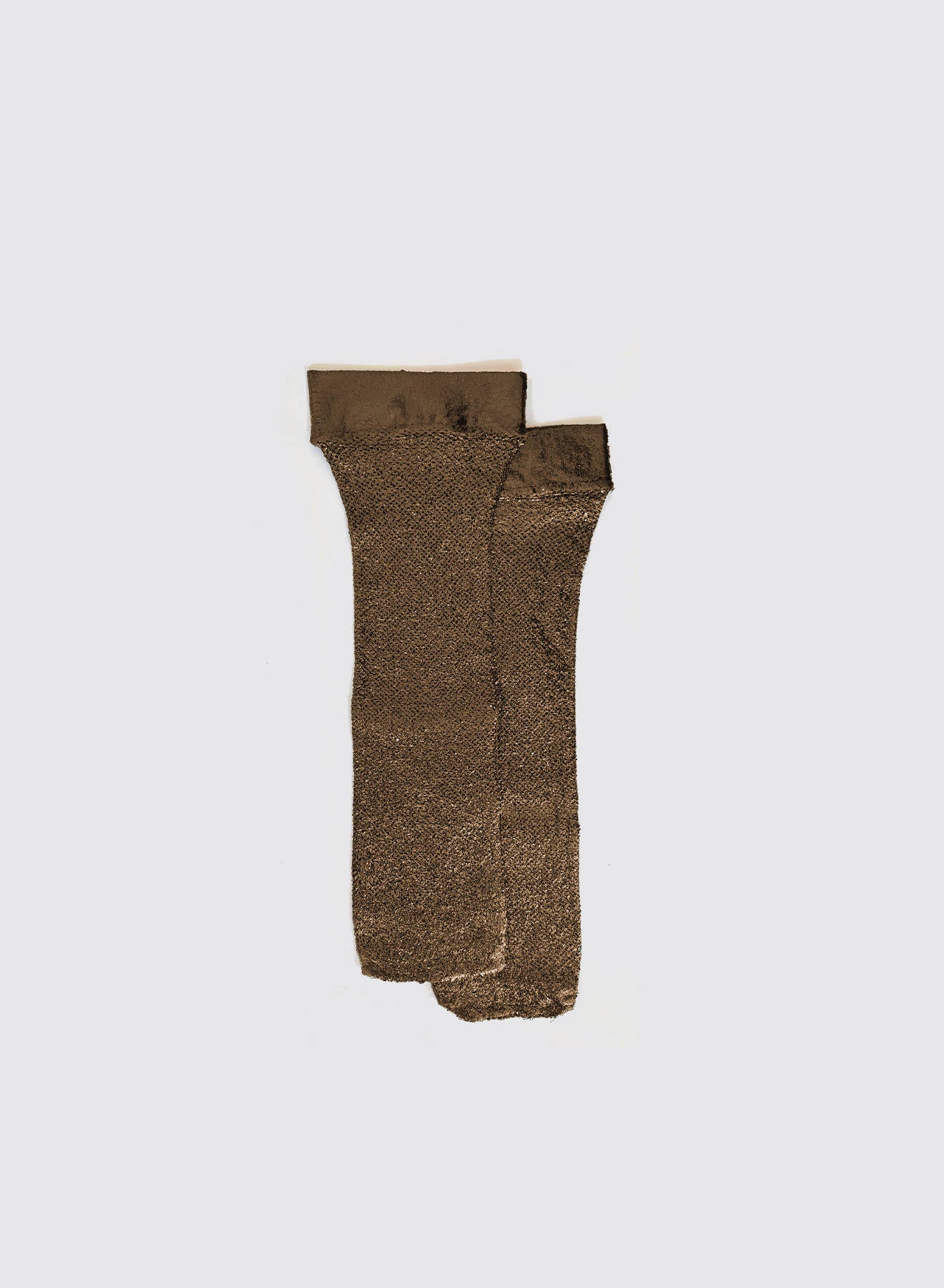 Maria la Rosa Net Laminated Socken Black Netz-Glanz