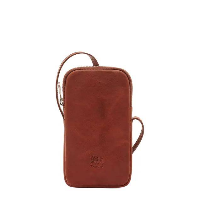 Il Bisonte Galileo Handytasche Seppia Herren Vollleder