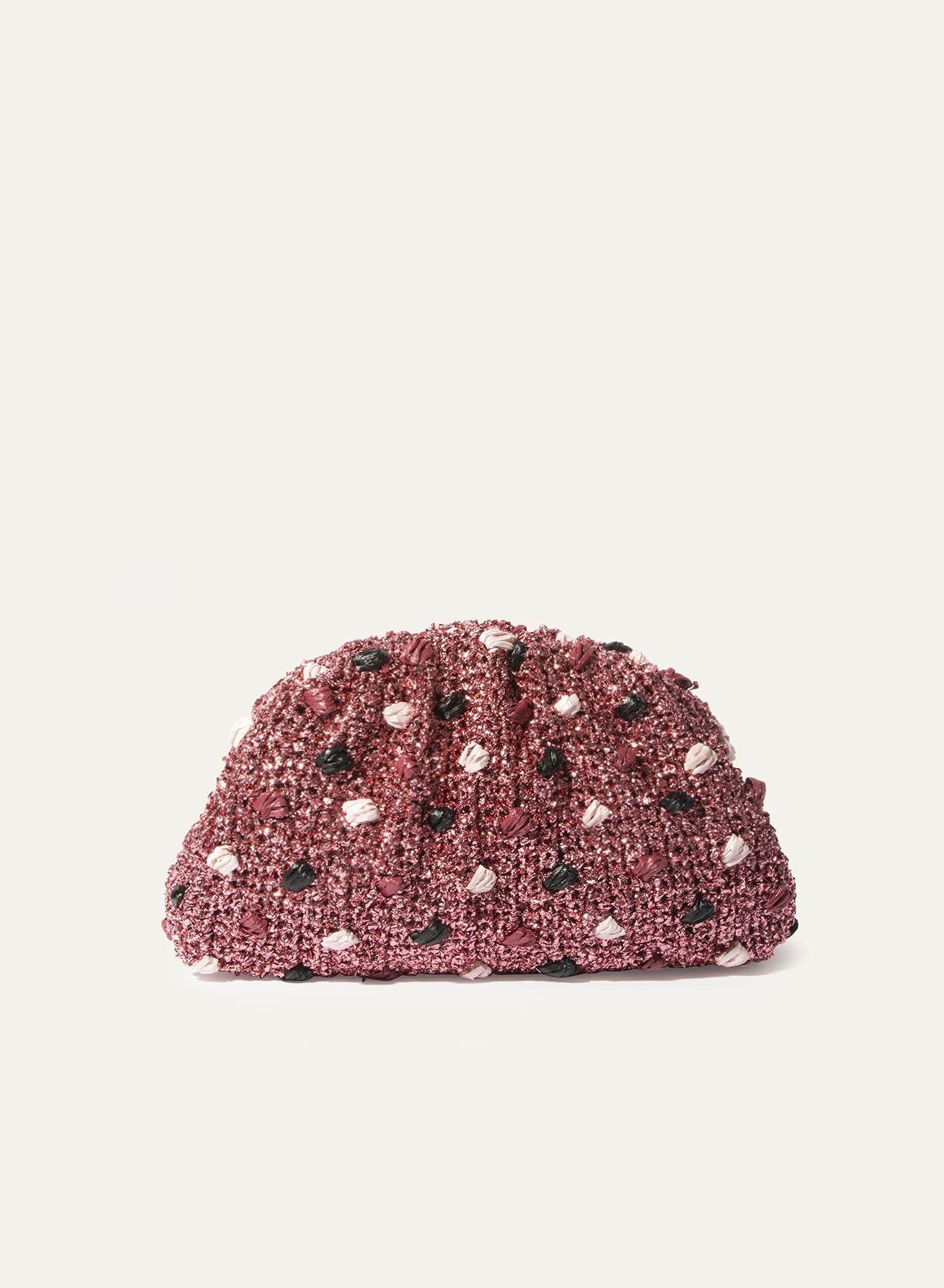Maria la Rosa Candy Peanuts Clutch Silber Punkte