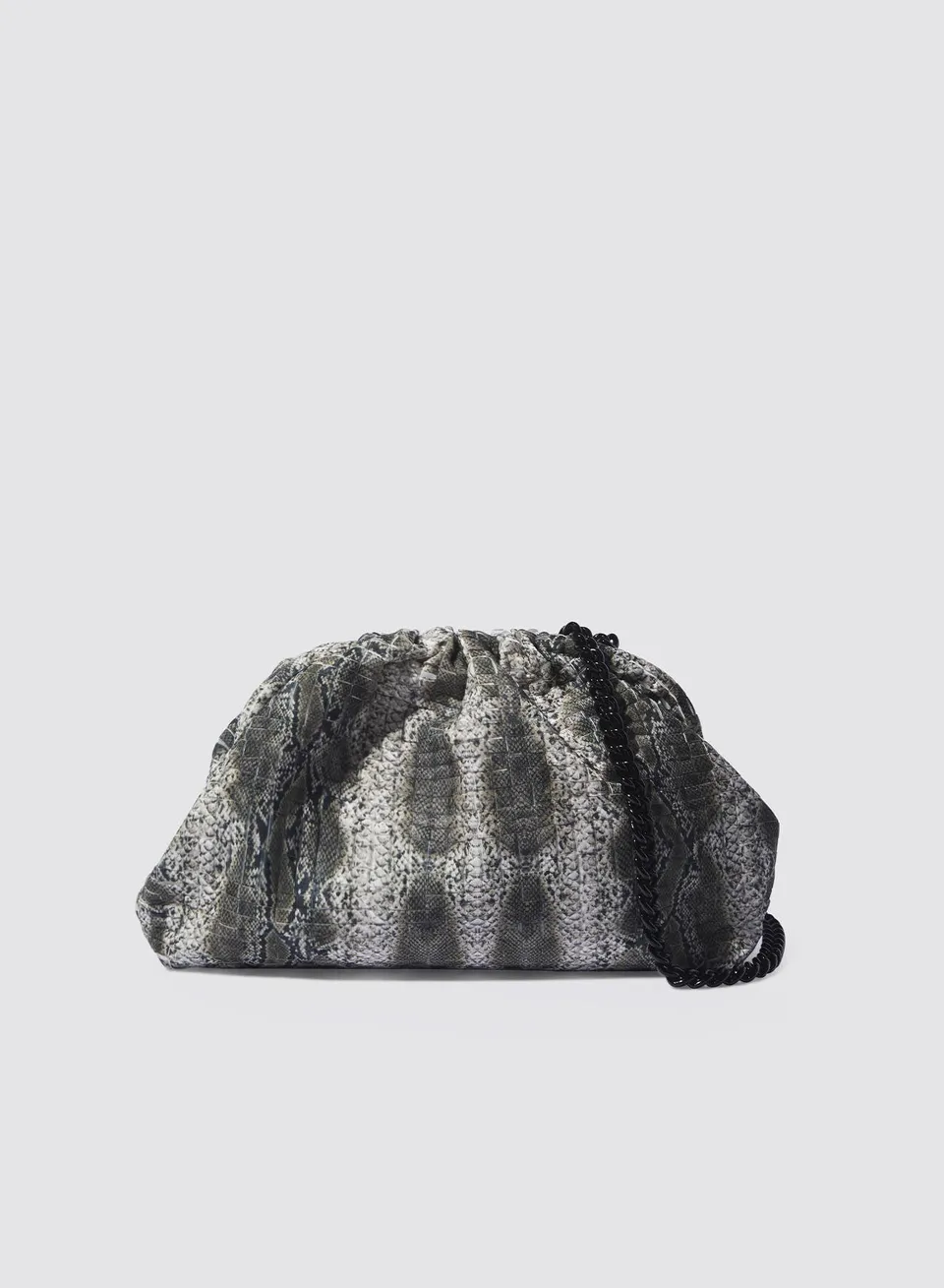 Maria la Rosa Savage Game Bag Clutch Grey Python