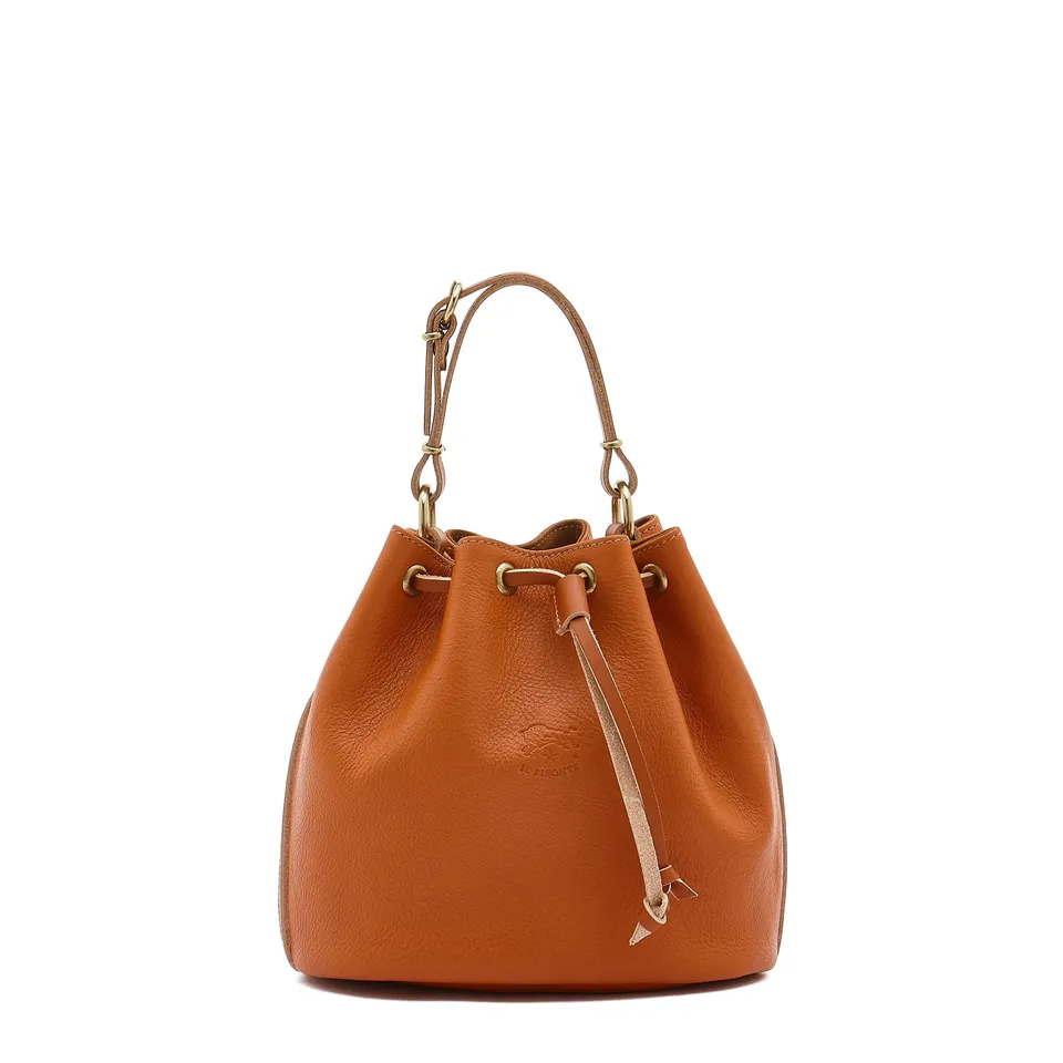 Il Bisonte Beuteltasche Handtasche caramel Rindsleder
