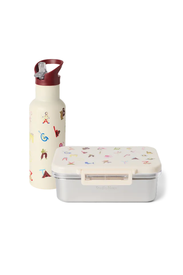 Studio Noos Lunch Set Edelstahl Alphabet 500 ml