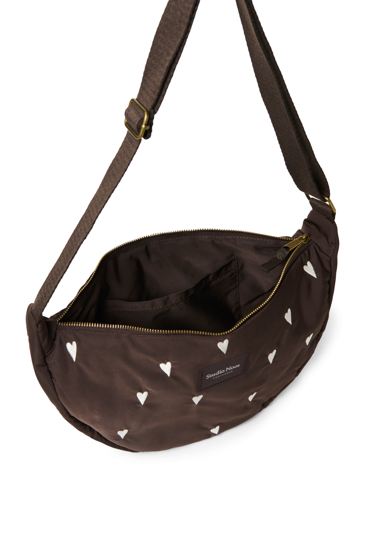 Studio Noos Puffy Bauchtasche Braun Herzen Damen
