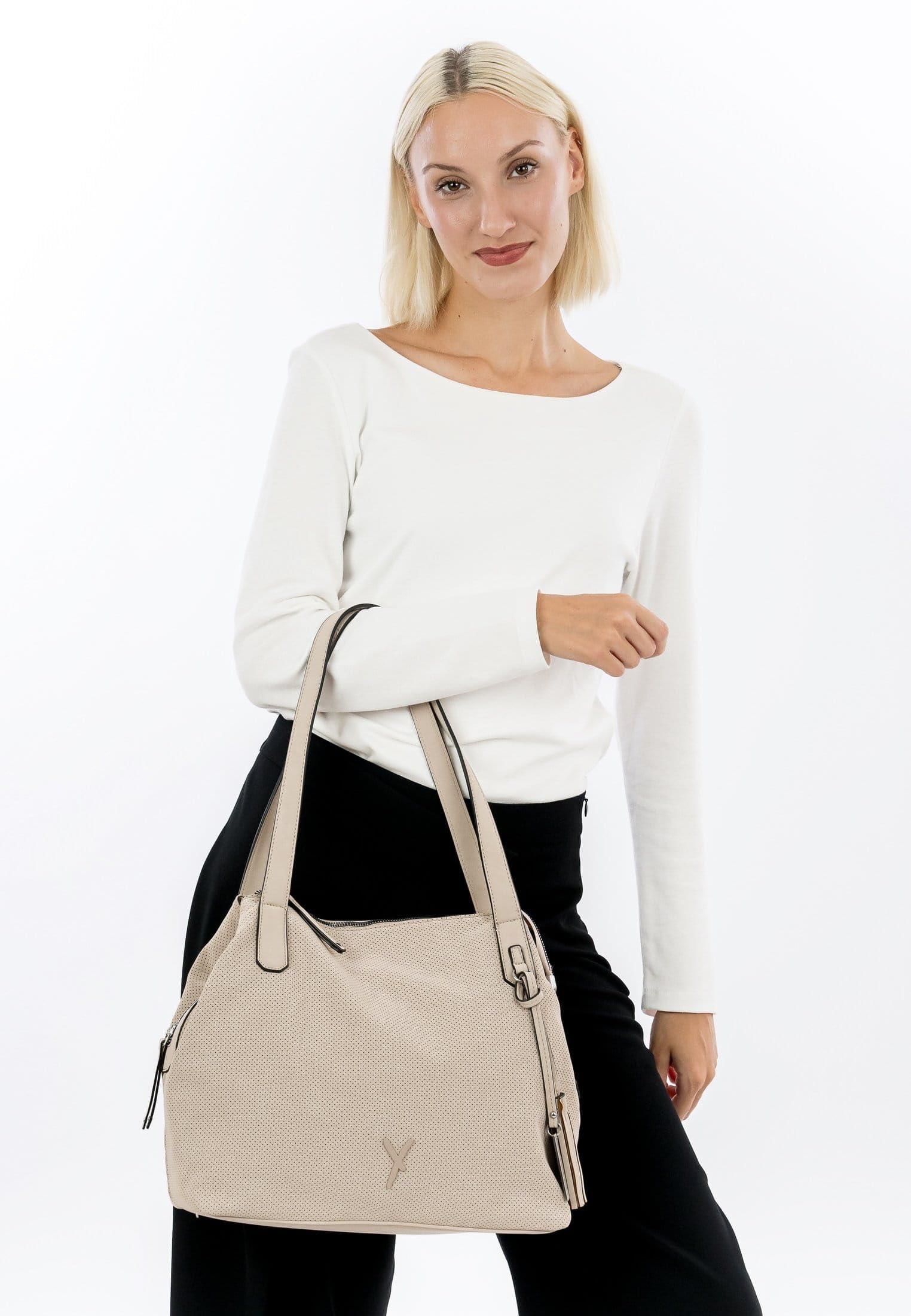SURI FREY Romy Shopper Cream Beige unterteilt