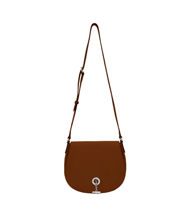 Lamarthe Paris Umhängetasche Cognac Vollleder Kette