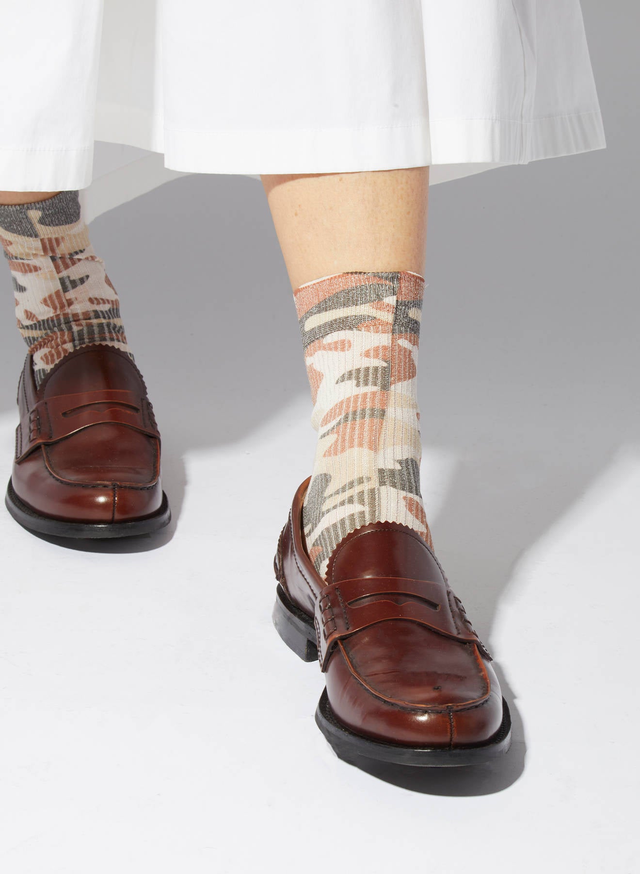 Maria la Rosa Camouflage Socken Military Seide