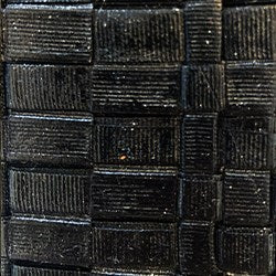 Maria la Rosa Game Bag Laminated Clutch Schwarz laminiert