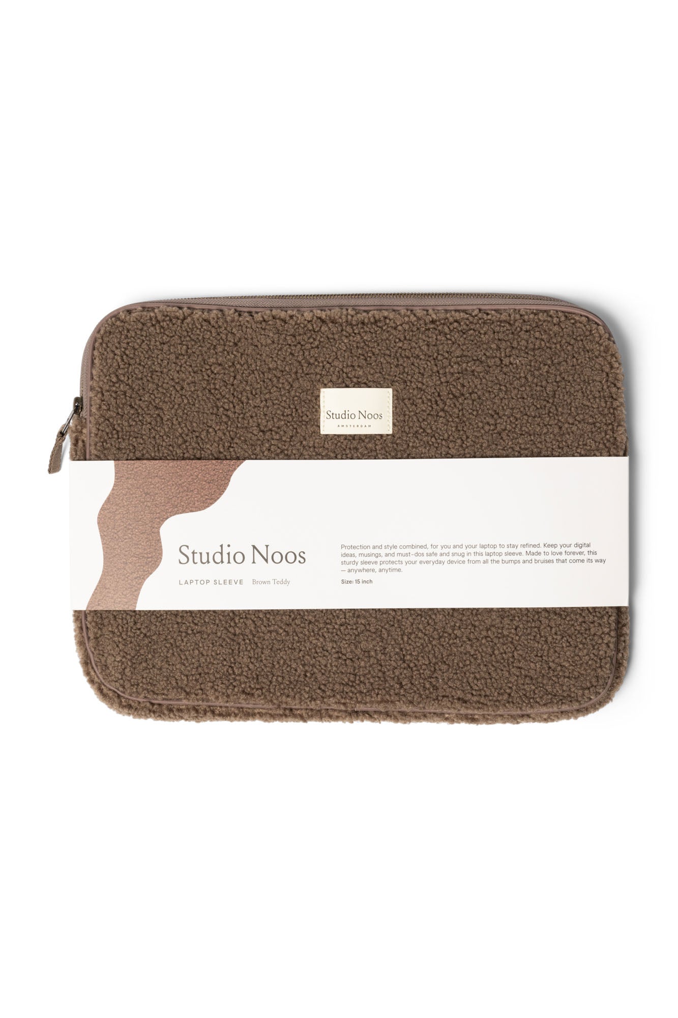 Studio Noos Teddy Laptop Sleeve 15 Inch Laptophülle Braun