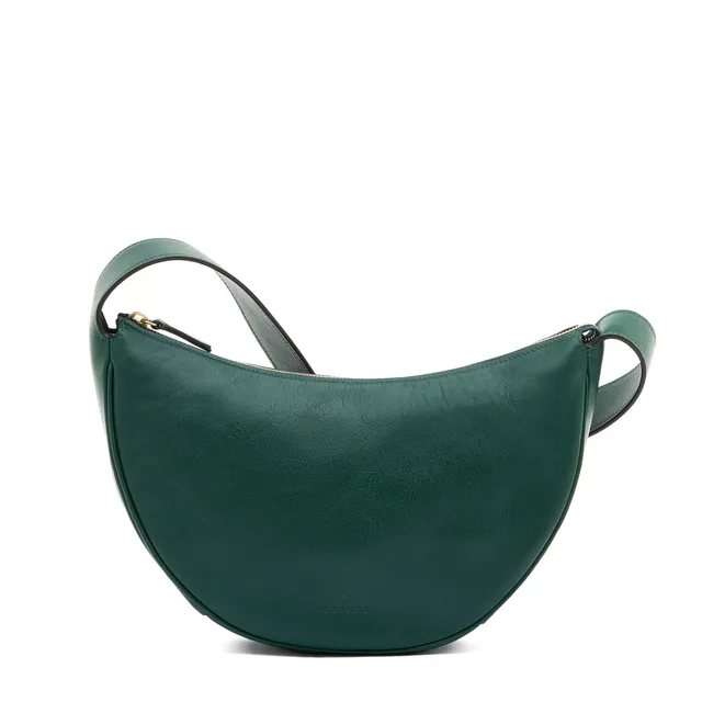 Il Bisonte Oliveta Hobo Handtasche Grün Rindsleder