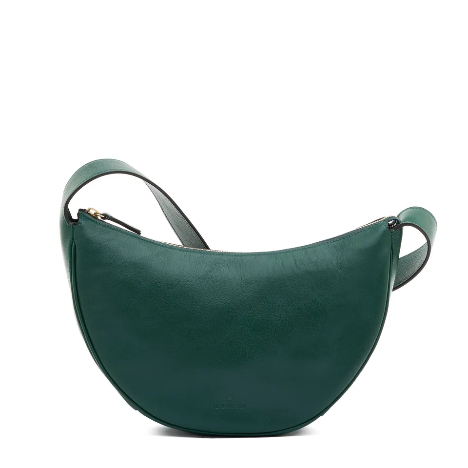 Il Bisonte Oliveta Hobo Handtasche Grün Rindsleder