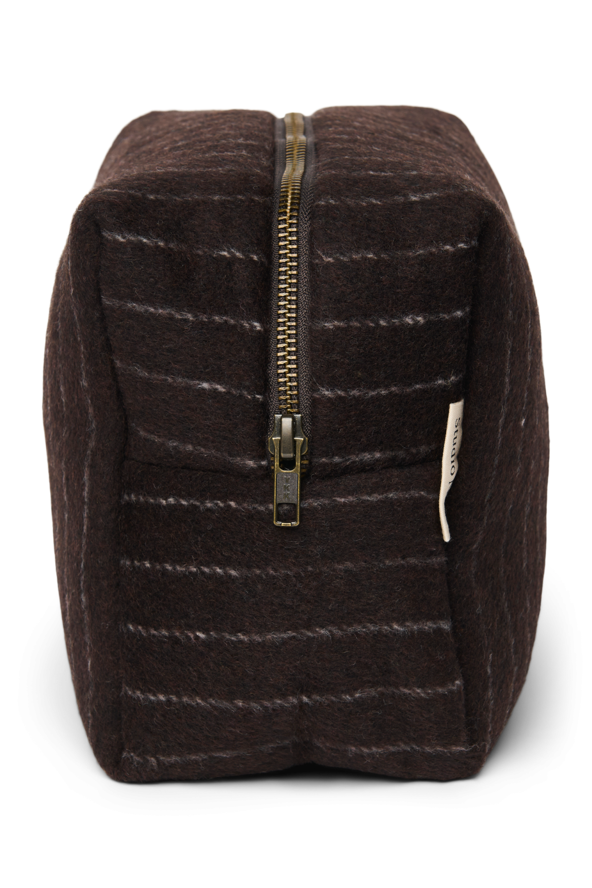 Studio Noos Flannel Chalkstripe Toiletry Bag Kulturbeutel Braun