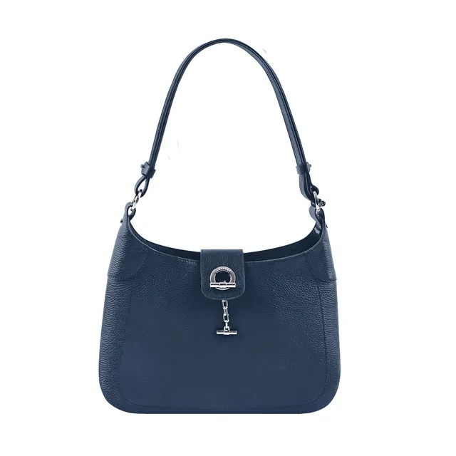 Lamarthe Paris Umhängetasche Navy Vollleder