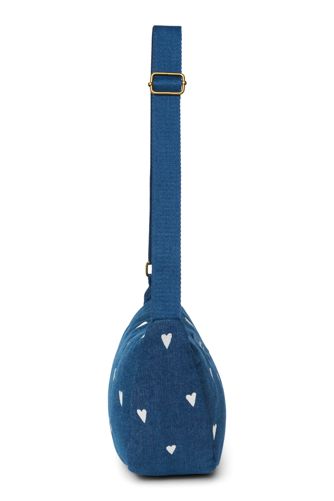 Studio Noos Denim Bauchtasche Dunkelblau White Hearts