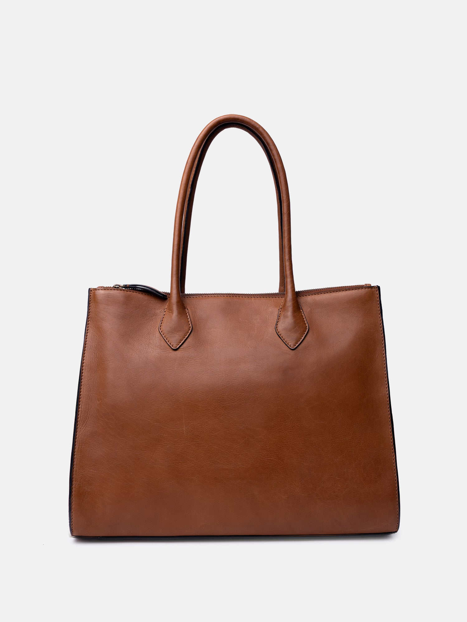 RE:DESIGNED Ora Big Schultertasche Tan Vollleder