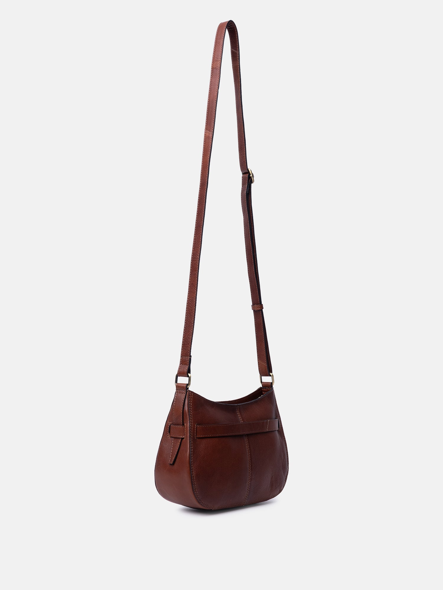 RE:DESIGNED Sif Small Umhängetasche Cognac Vollleder