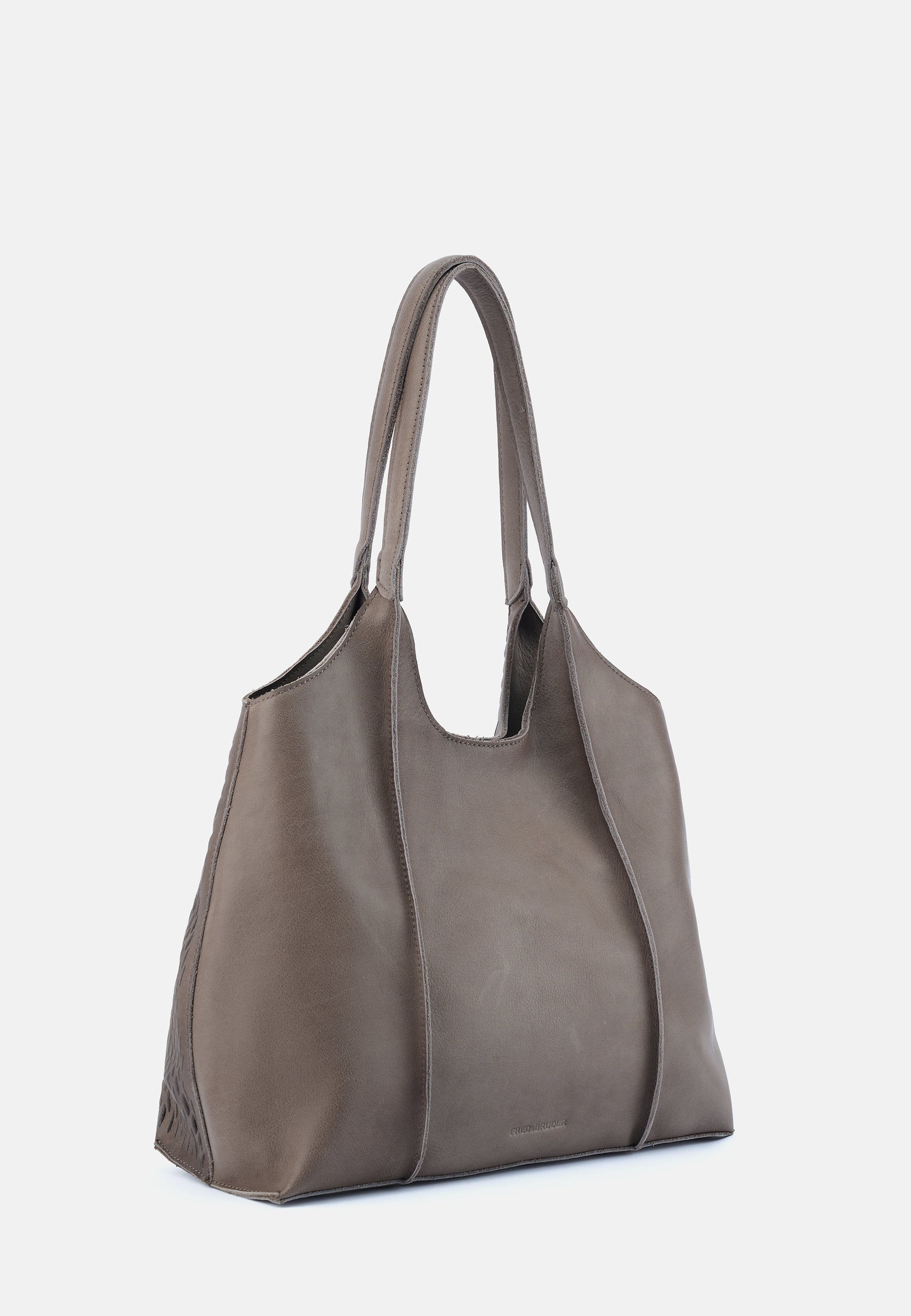 FREDsBRUDER Soft Cut Hobo Handtasche Leaf Rindsleder
