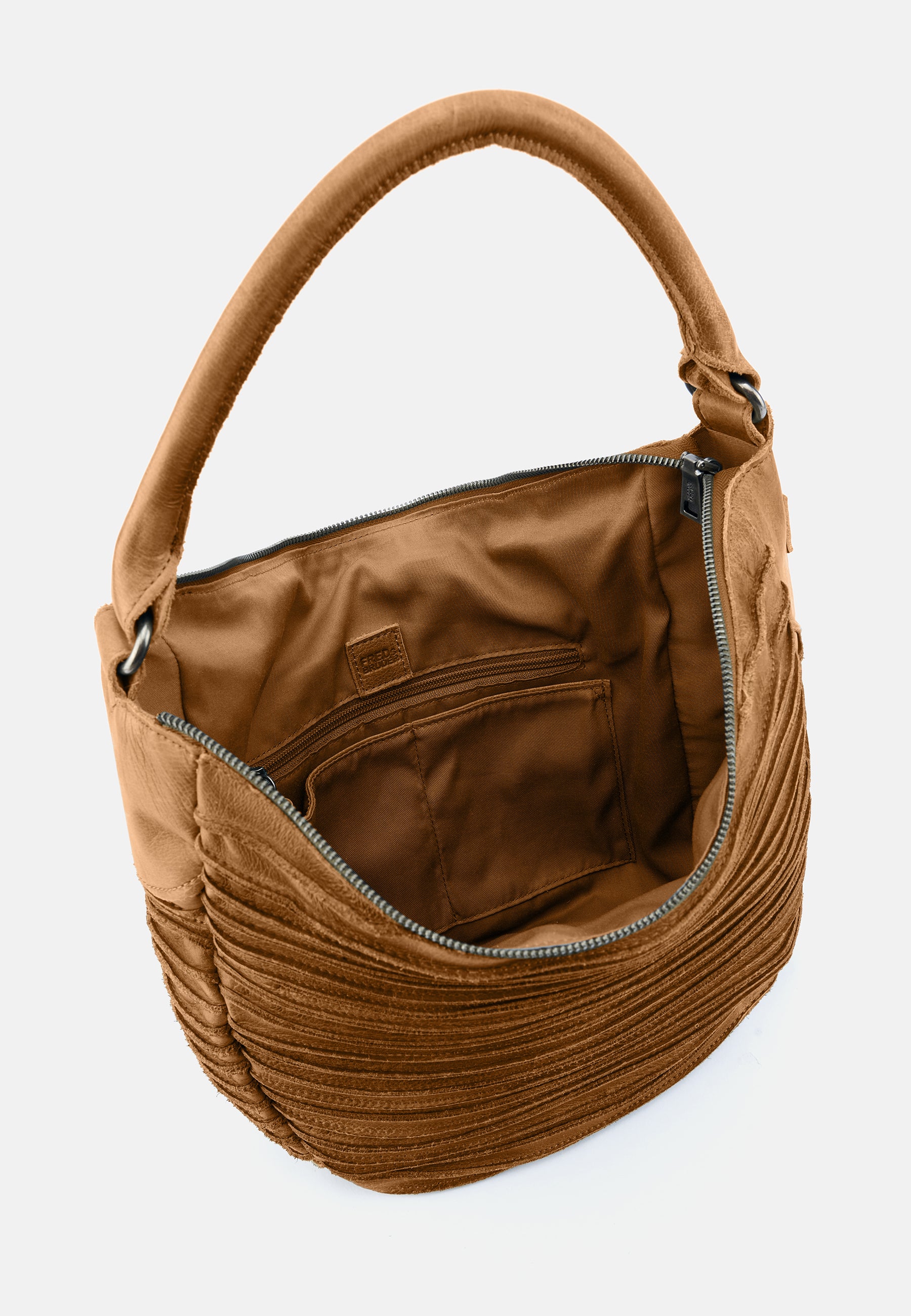 FREDsBRUDER Riffeltier S Shopper braun gewachstes Leder