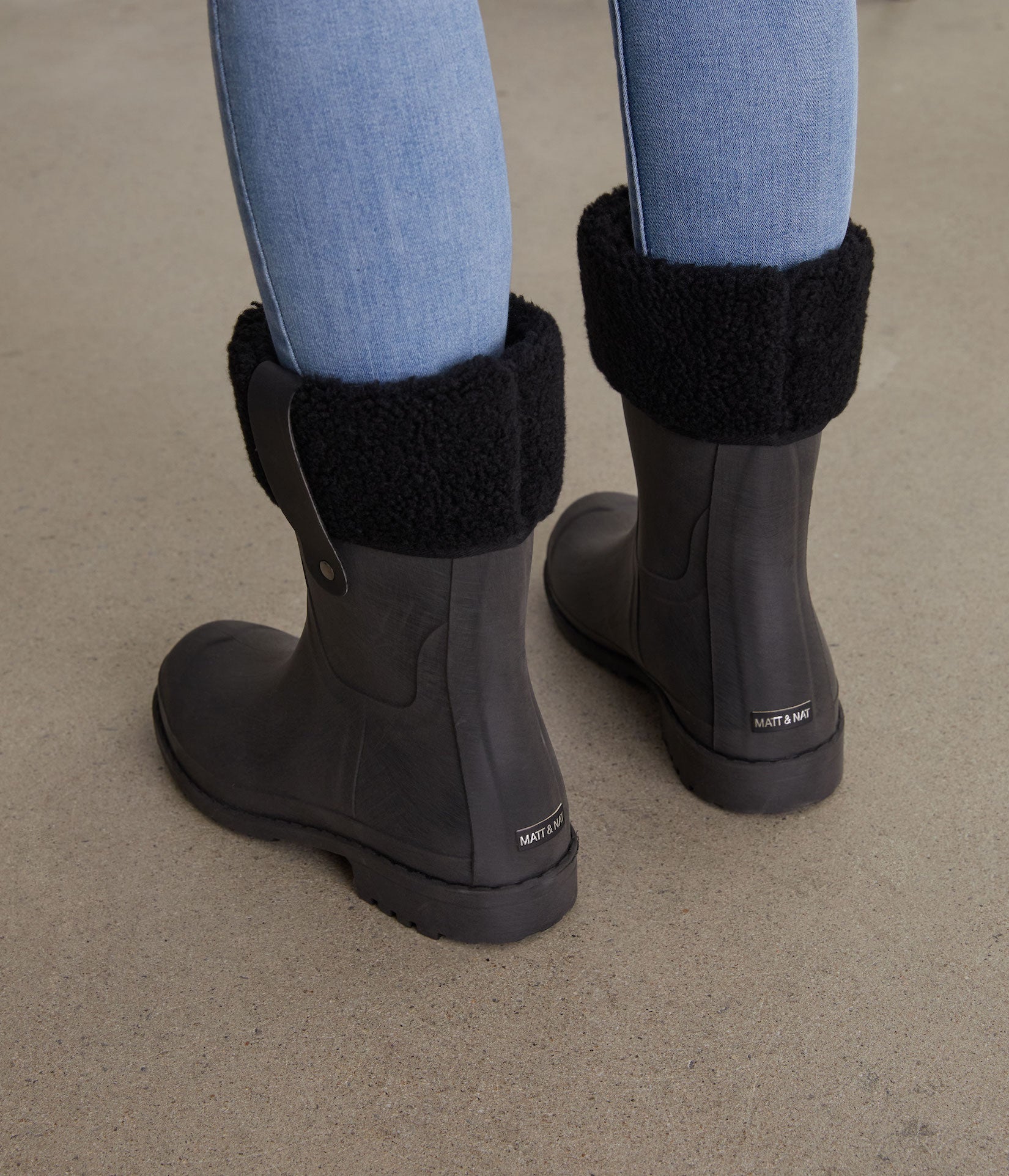 Matt & Nat Maria Regenstiefel Damen Schwarz vegan wasserdicht