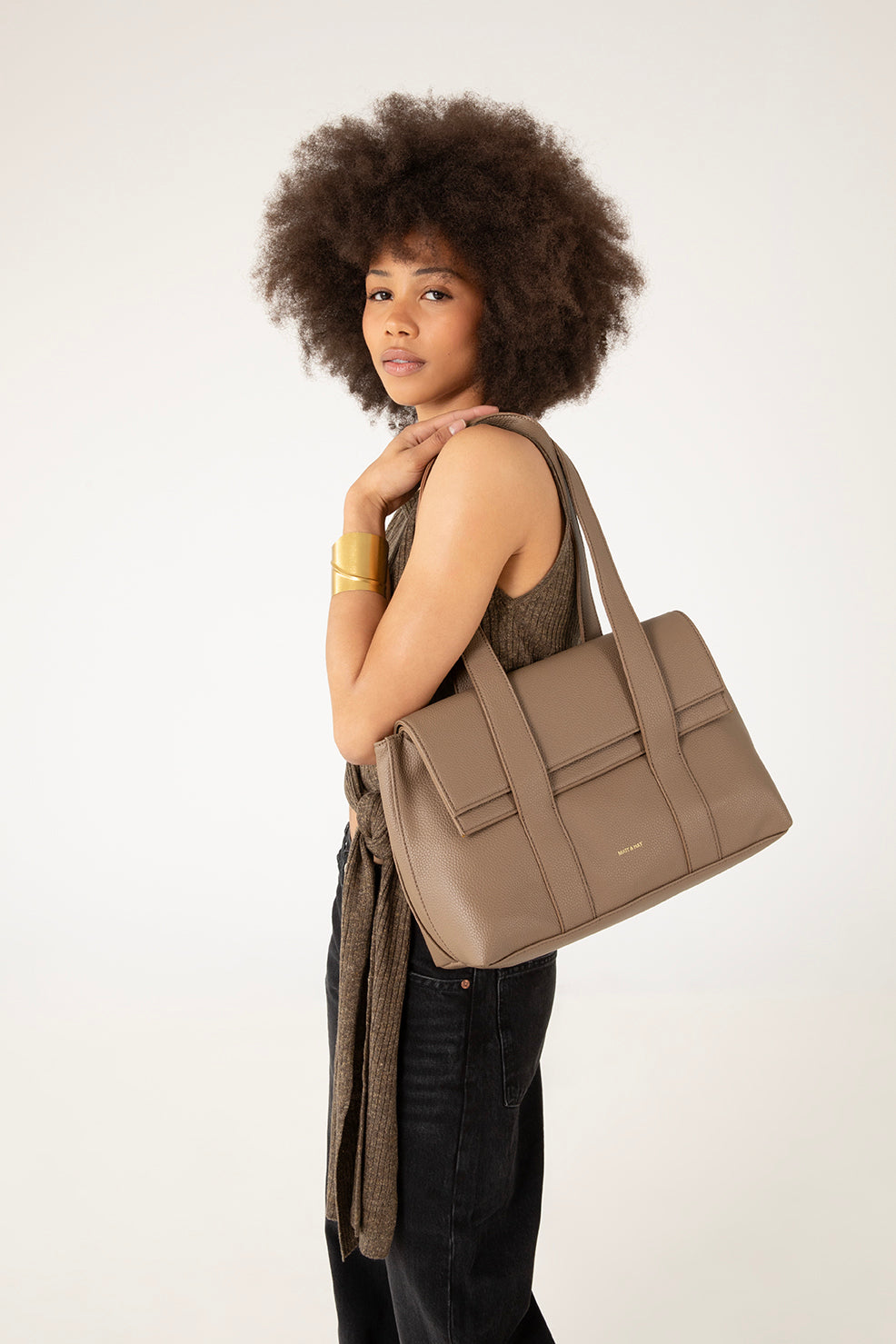 Matt & Nat Molly Shopper Toffee mit Laptopfach