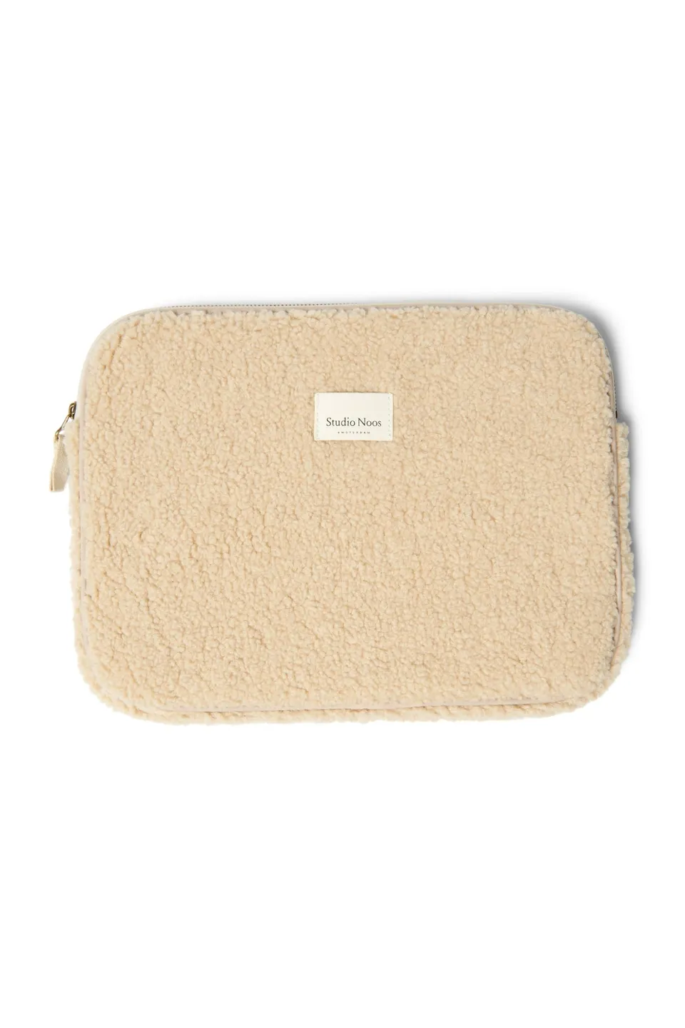 Studio Noos Teddy Laptop Sleeve 13 Inch Laptoptasche Ecru Plüsch