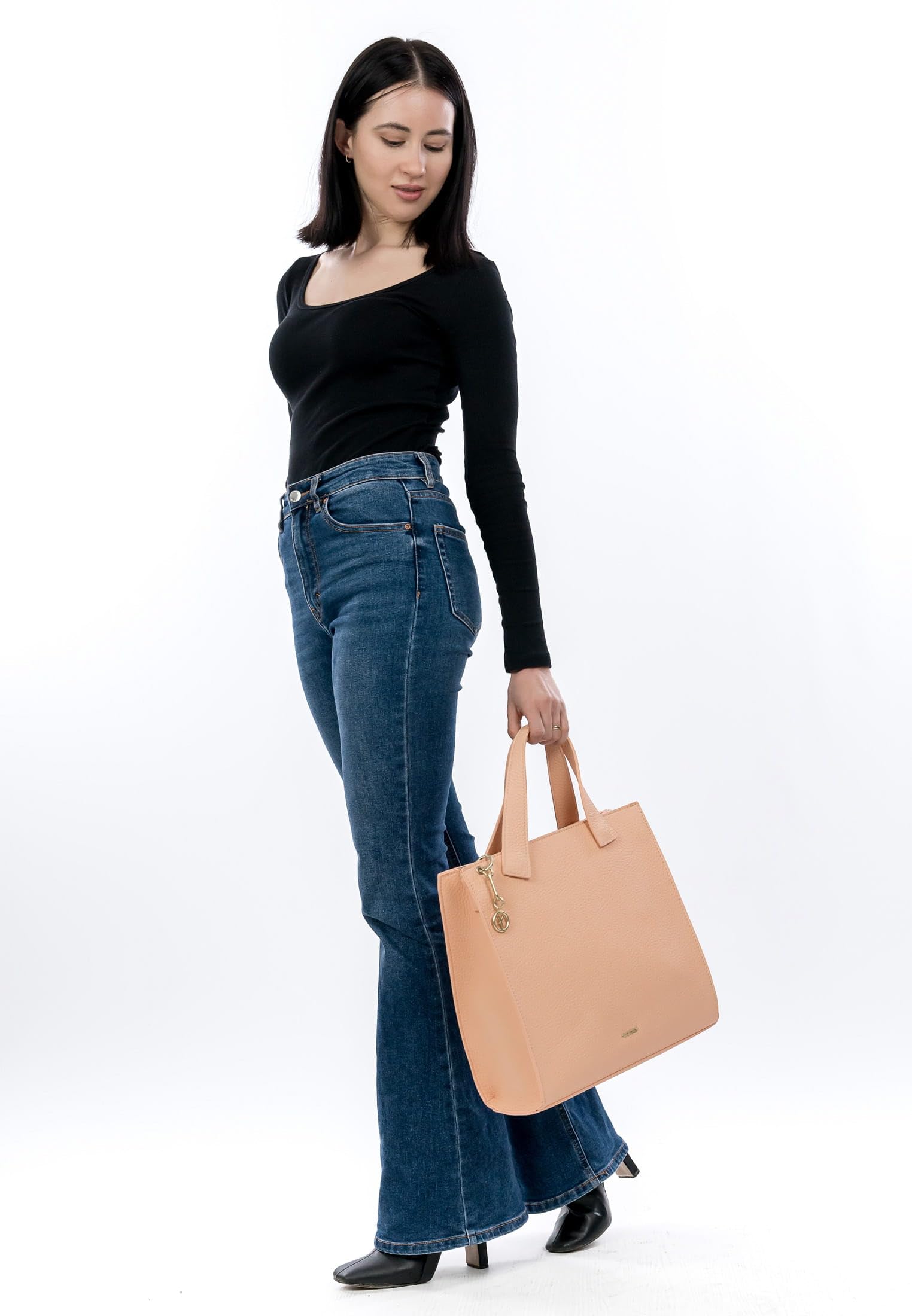 SURI FREY Gwenny Shopper Uni Echtleder-Optik