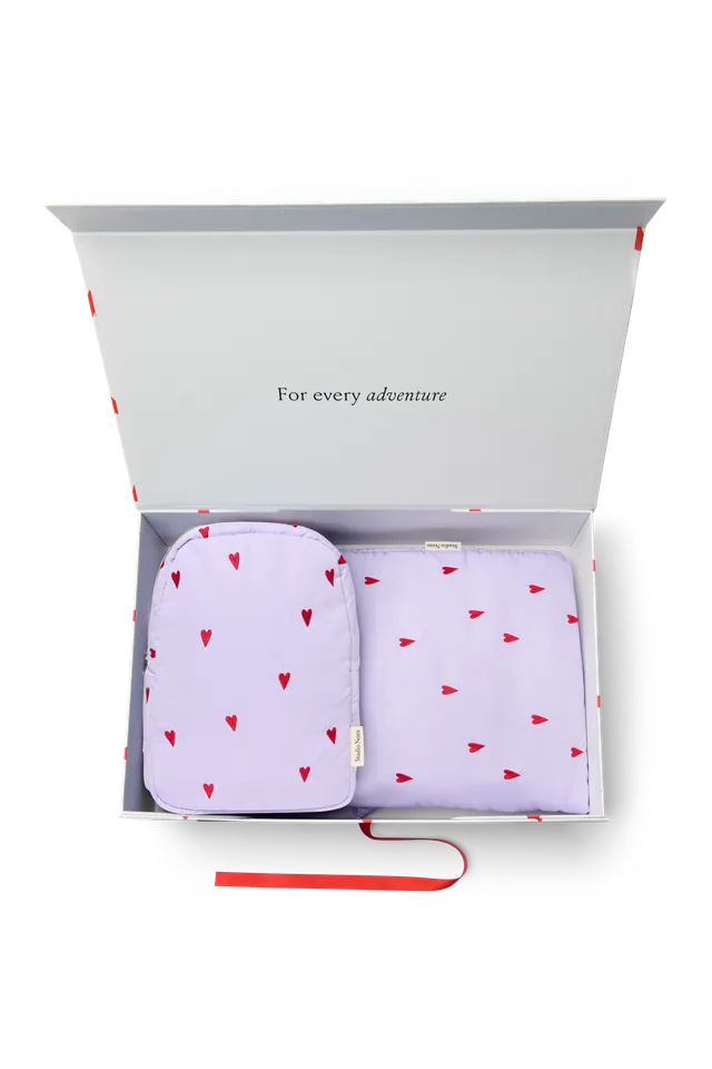 Studio Noos Puffy Gift Set Taschenset Purple Hearts