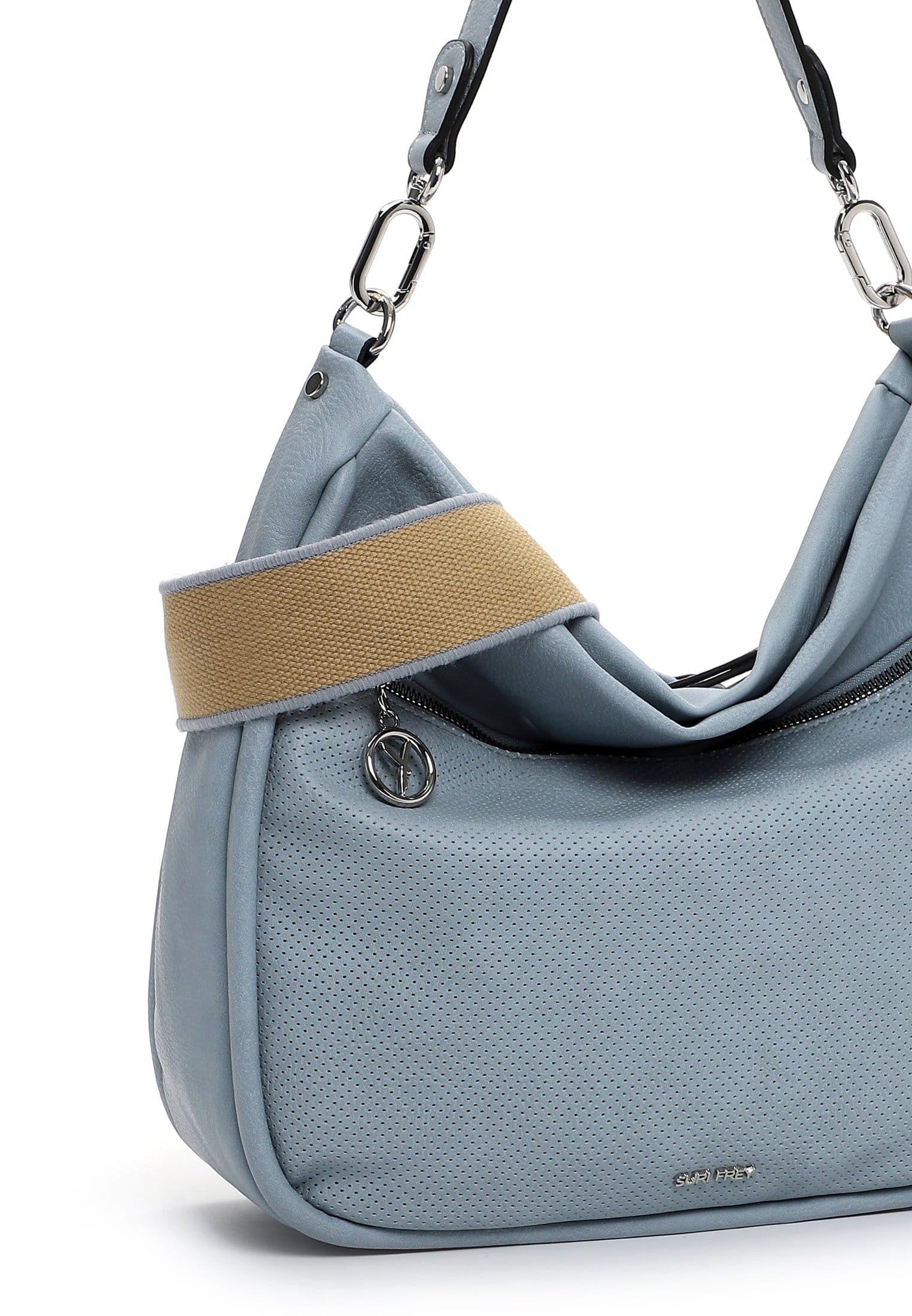 SURI FREY Patsy Shoulderbag Schultertasche Crystal Blue perforiert