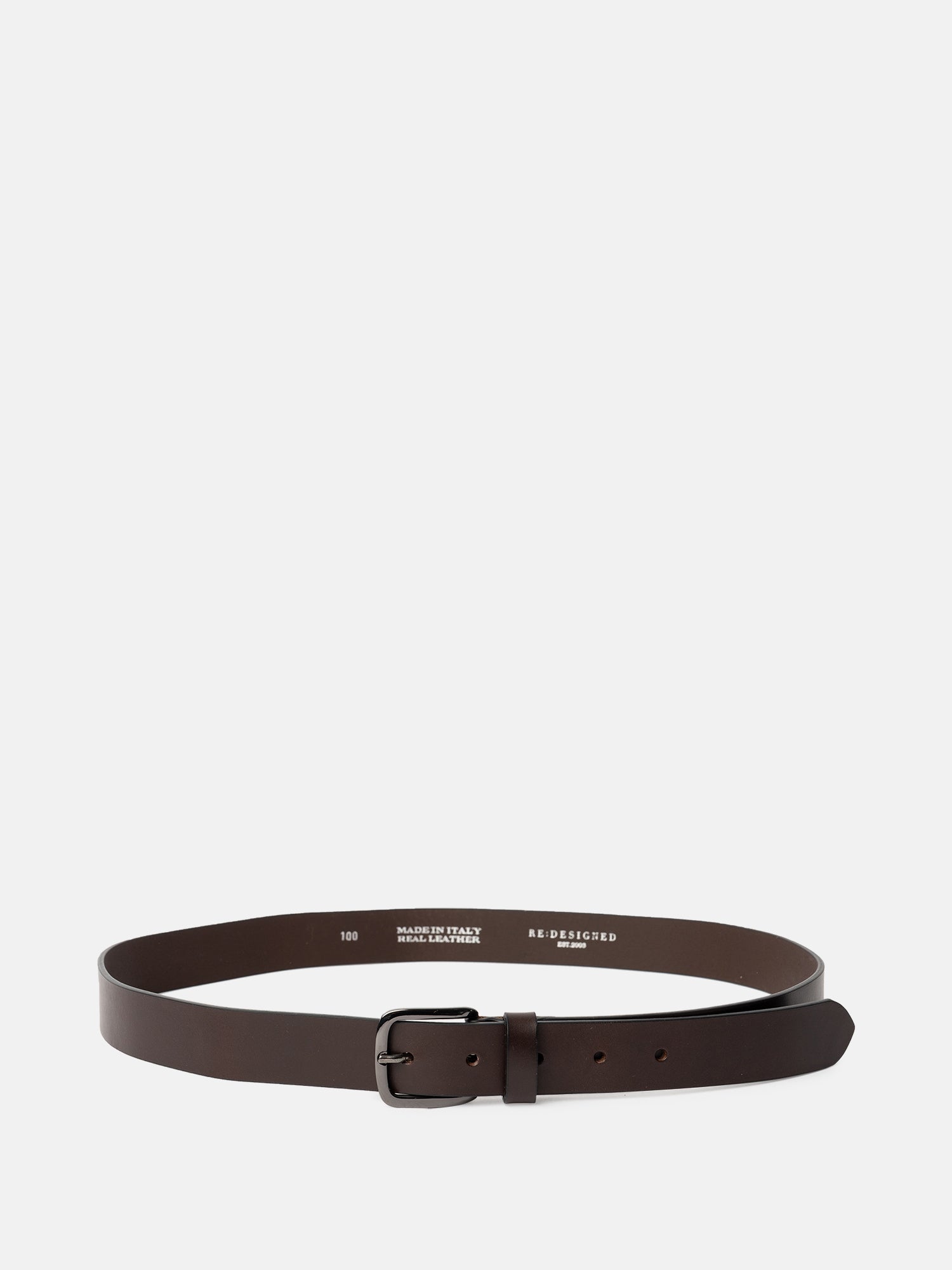 RE:DESIGNED Hana Gürtel Dark Brown Vollleder 3cm