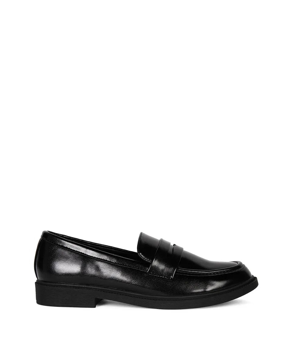 Matt & Nat Iseo Loafer Slipper Schwarz Lack